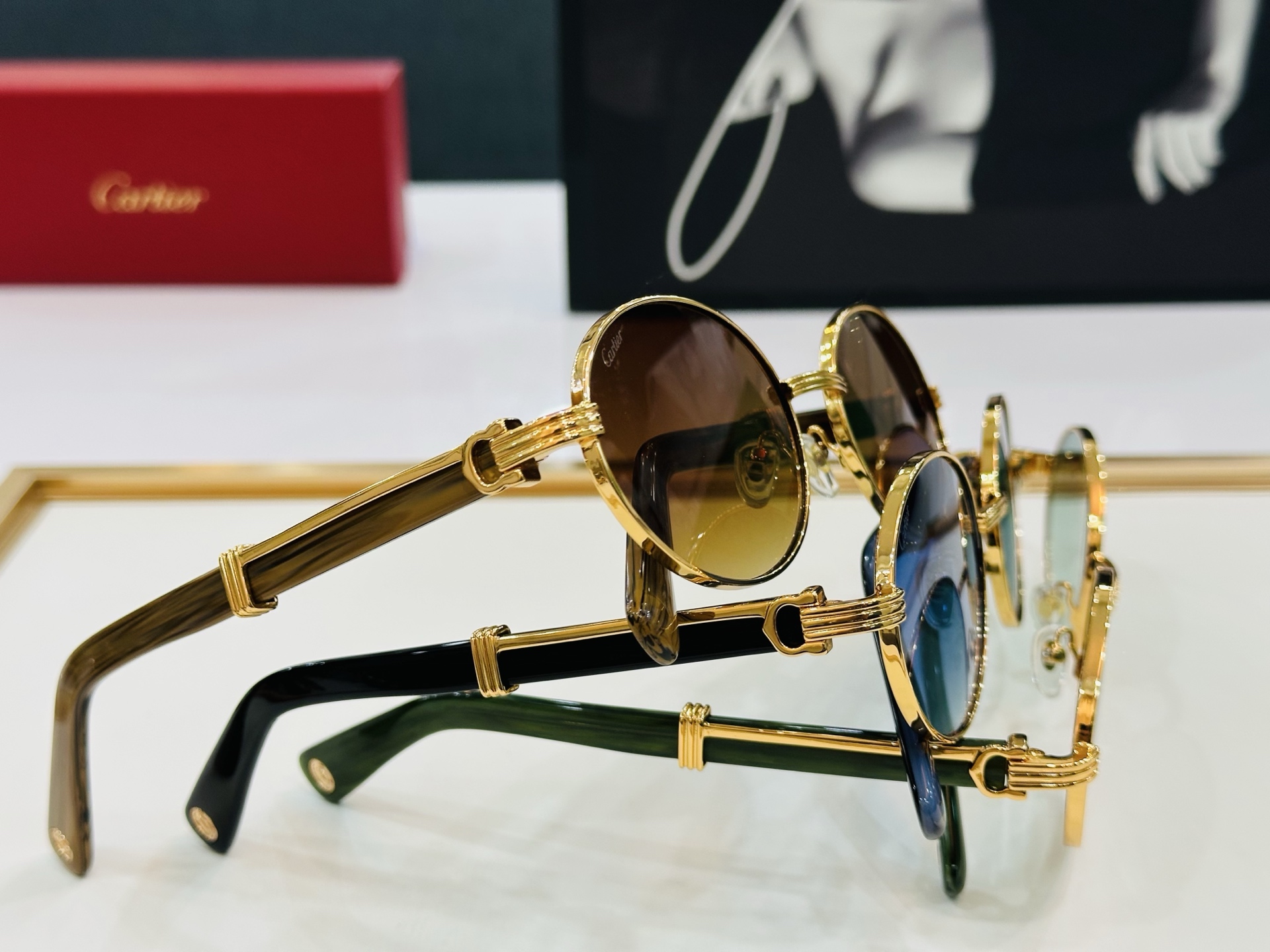 🆕 原版Cartie* 卡家 官网经典款 太阳镜 CT0612S Size：58口21-145 电镀工艺