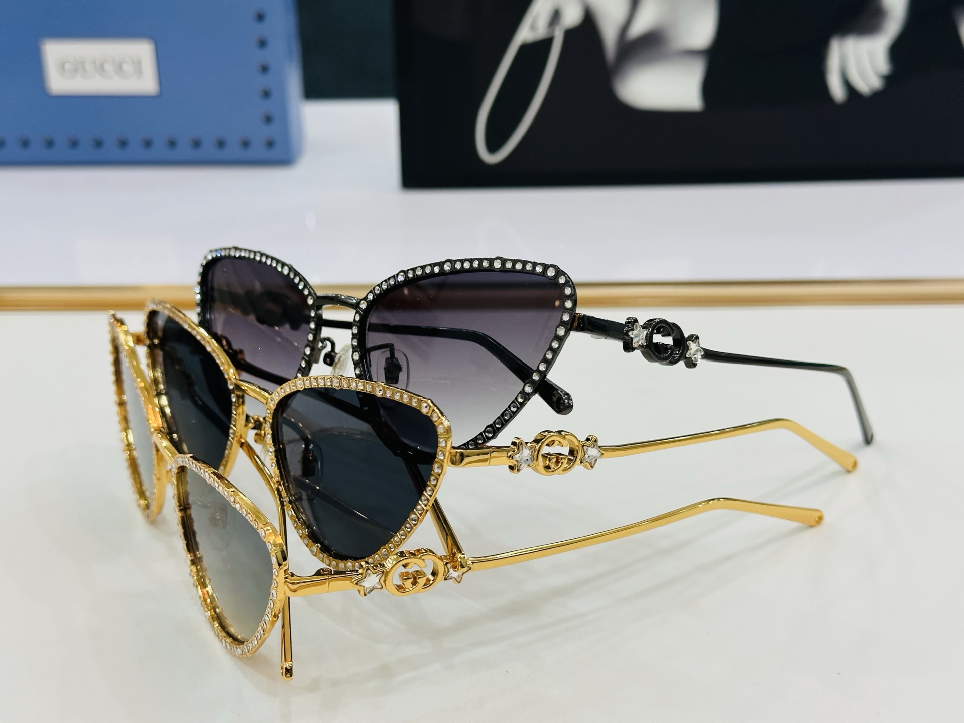 GUCC* 古家 GG1569S 🐝🐝系列 Size：59口17-145 🍁🍁 D超绝品质太阳镜 。