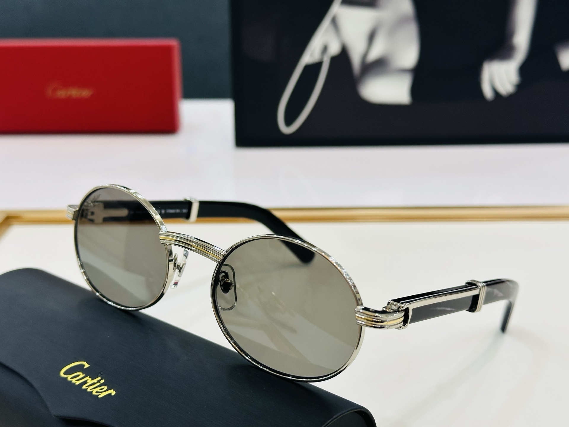 Cartie* 卡家 太阳镜 CT0464S Size：57口18-145 电镀工艺精湛气质十足！CC男