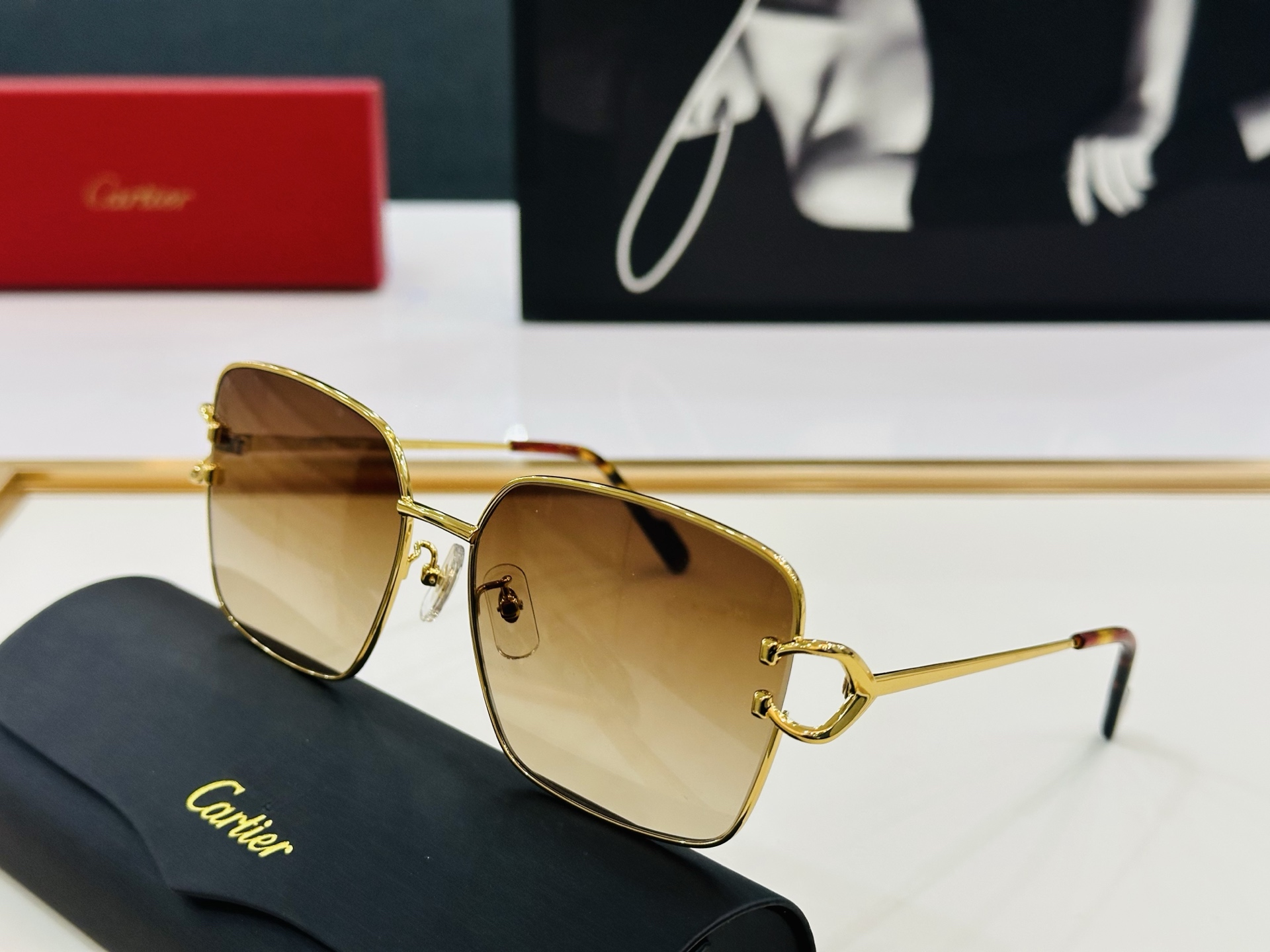 🆕 原版Cartie* 卡家 官网经典款 太阳镜 CT0486O Size：60口17-145 电镀工艺