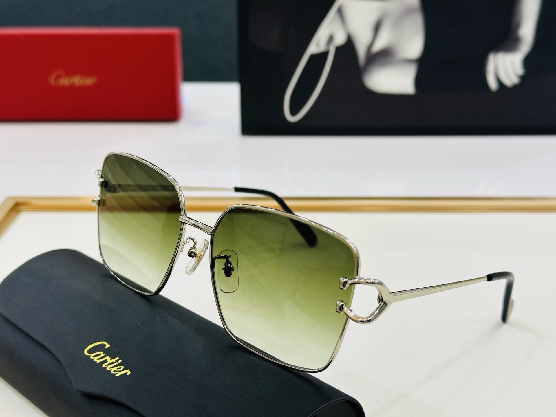 🆕 原版Cartie* 卡家 官网经典款 太阳镜 CT0486O Size：60口17-145 电镀工艺