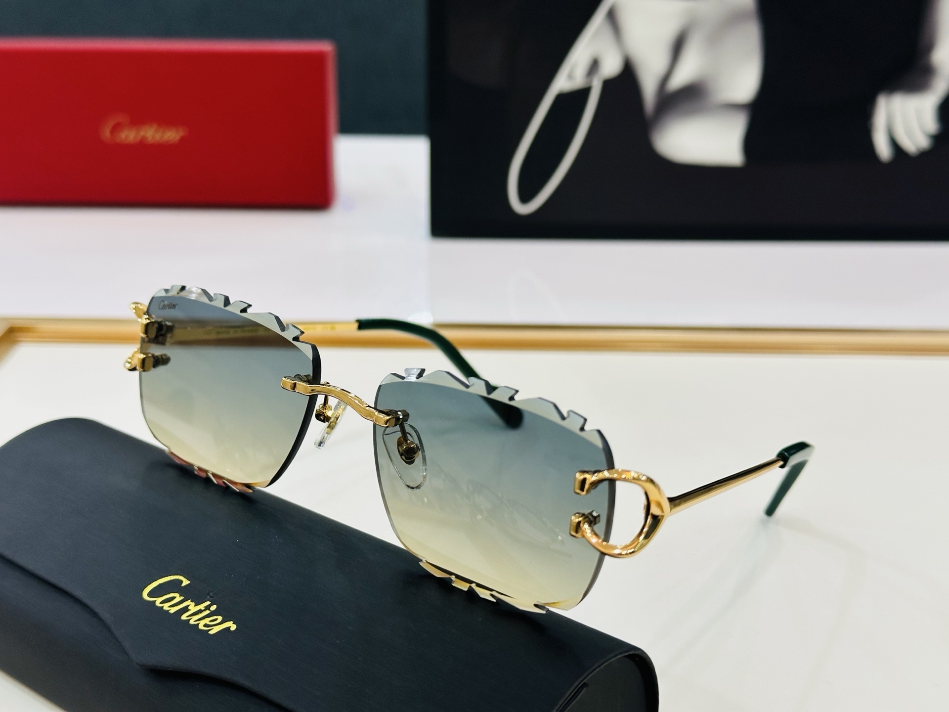 🆕 原版Cartie* 卡家 官网经典款 太阳镜 CT0595S Size：58口17-142  电镀工