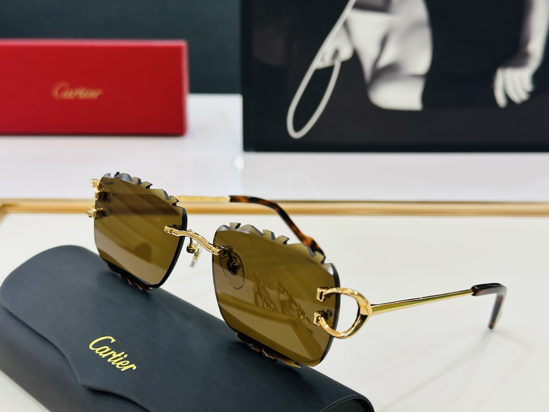 🆕 原版Cartie* 卡家 官网经典款 太阳镜 CT0595S Size：58口17-142  电镀工