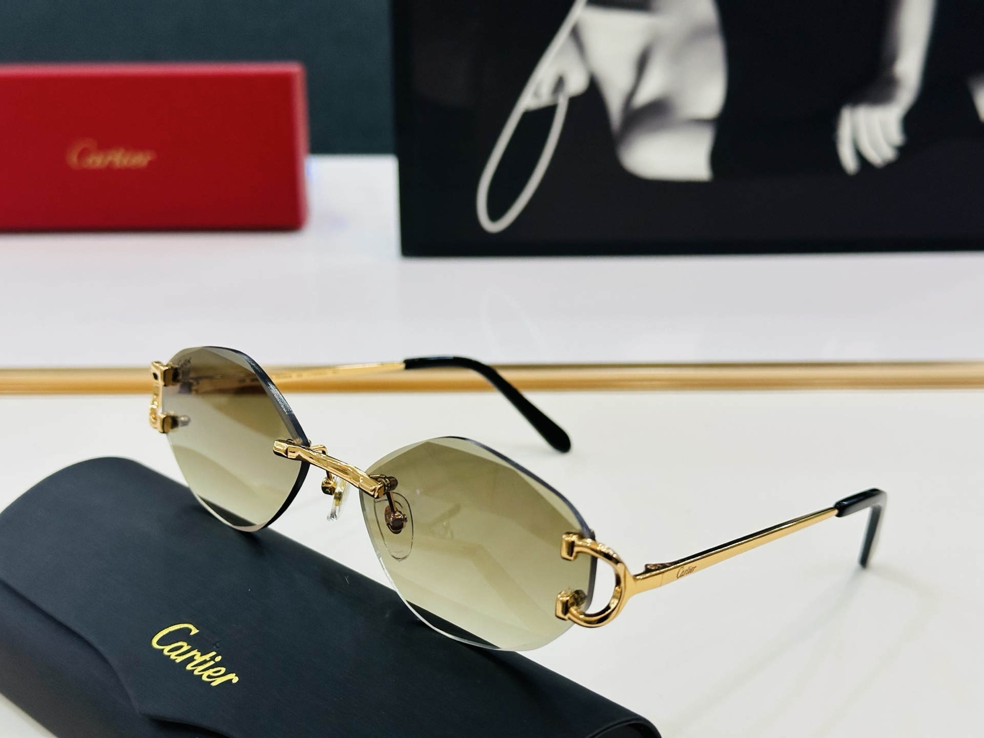 🆕 原版Cartie* 卡家 官网经典款 太阳镜 CT0092S Size：58口17-135 电镀工艺