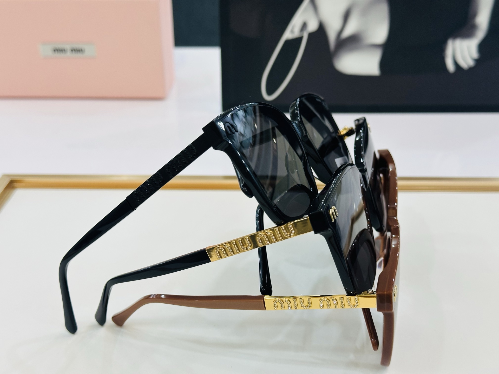 谬家 SMU21Size：64口15-145女士太阳眼镜 镂空型玫瑰玫瑰 高档 B时尚墨镜潮人强强太阳镜