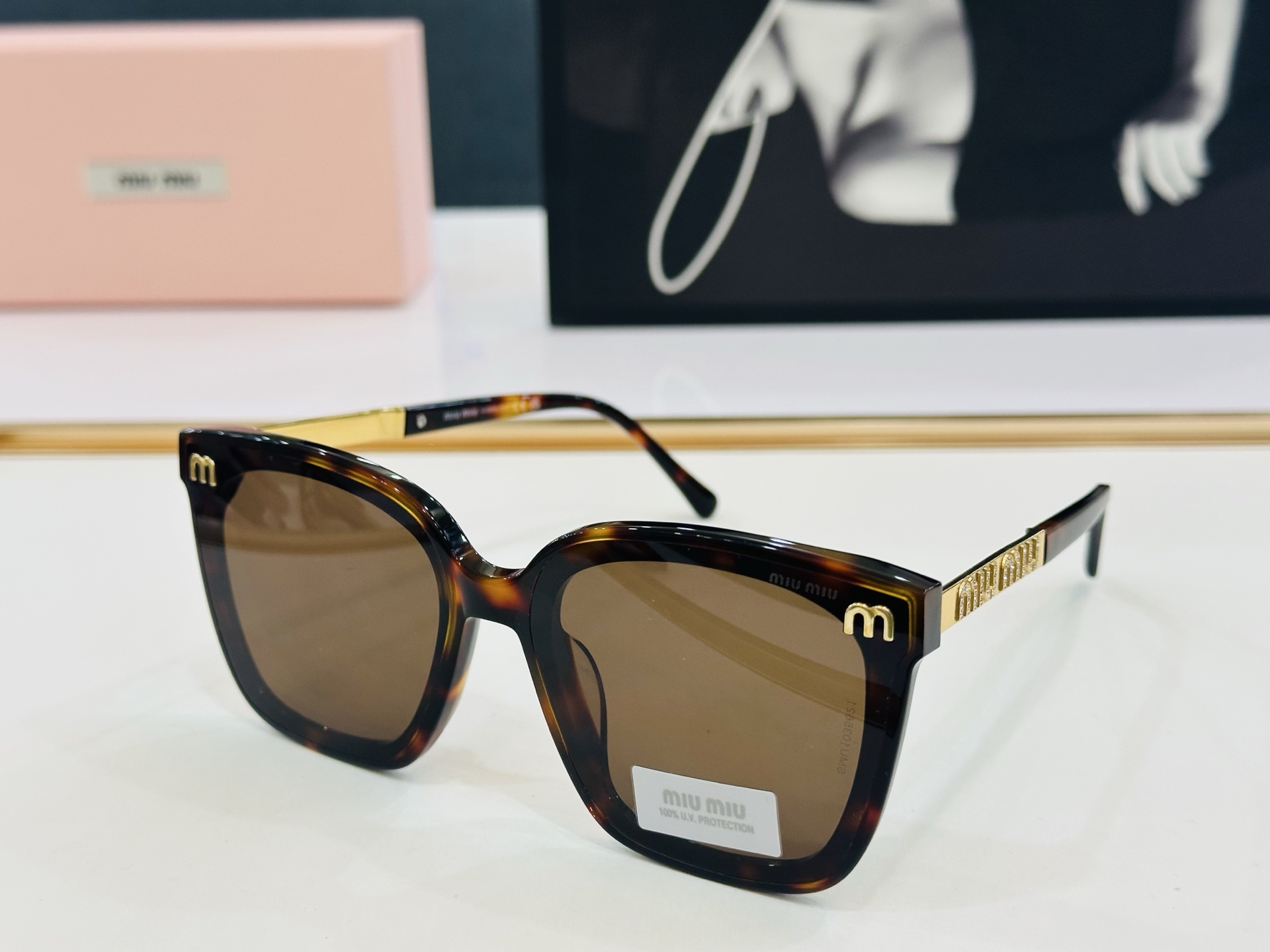 谬家 SMU21Size：64口15-145女士太阳眼镜 镂空型玫瑰玫瑰 高档 B时尚墨镜潮人强强太阳镜