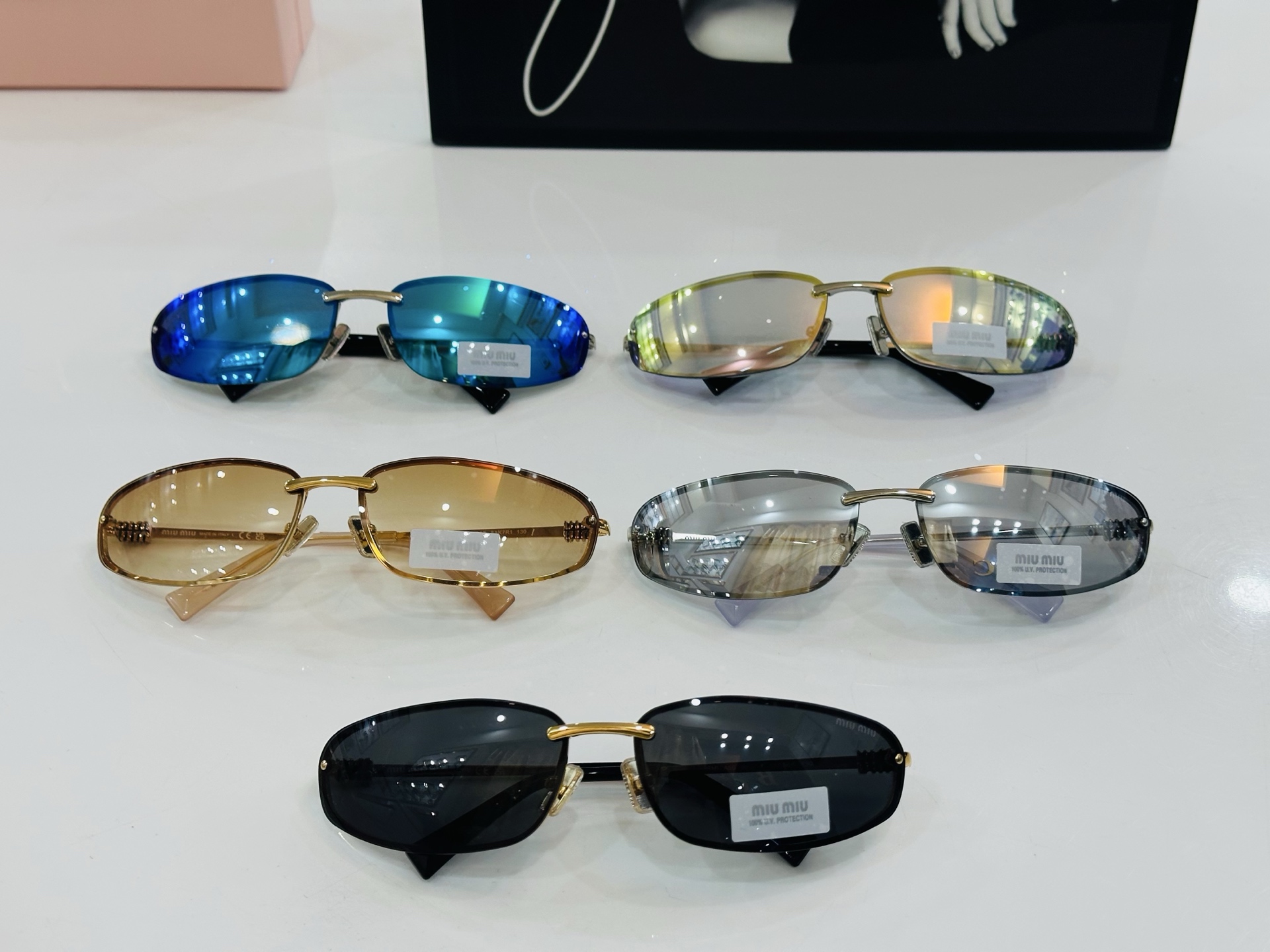谬家 SMU A50 Size：60口15-130 女士太阳眼镜 镂空型玫瑰玫瑰 高档 B时尚墨镜潮人强