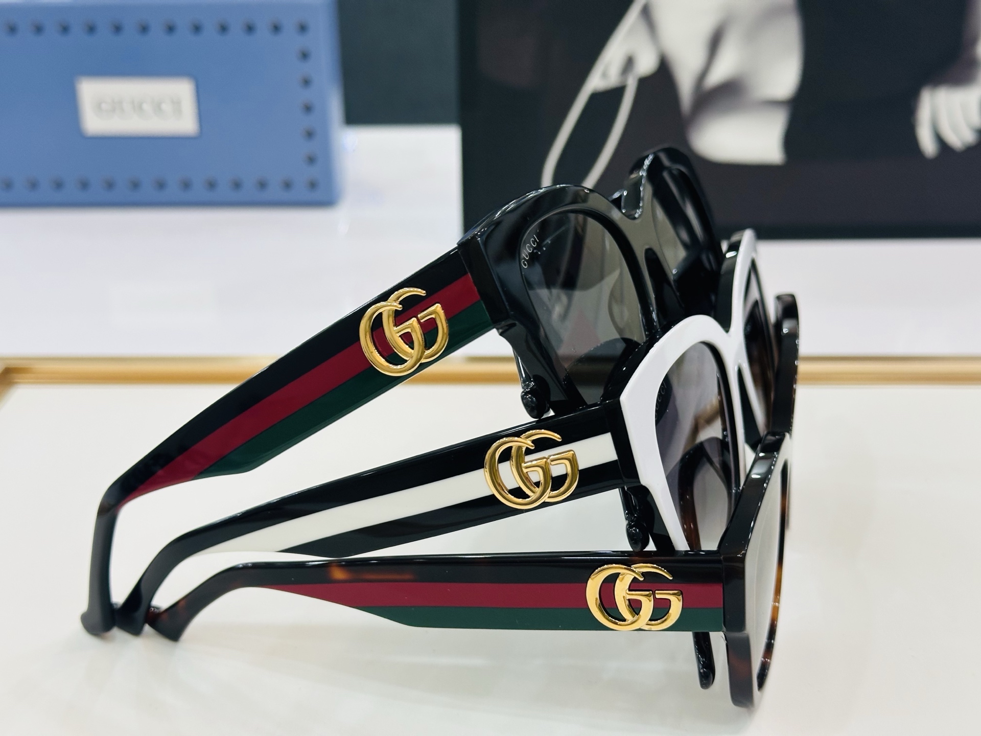 🔺GUCC*🔻 古家GG1550SK Size：54口18-145 女士款 搭配镜框🔝🔝K时尚靓丽 个性
