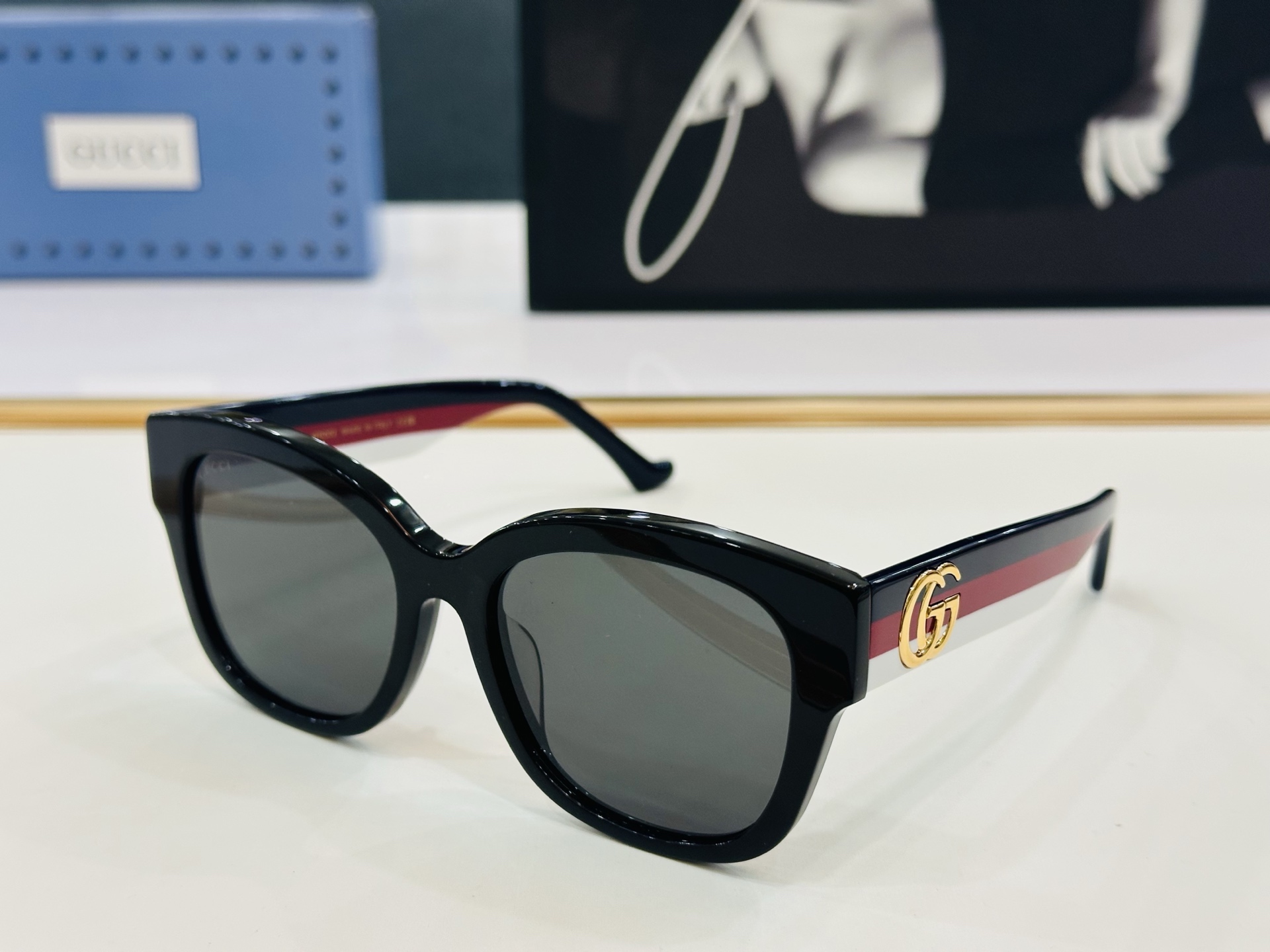🔺GUCC*🔻 古家GG1550SK Size：54口18-145 女士款 搭配镜框🔝🔝K时尚靓丽 个性