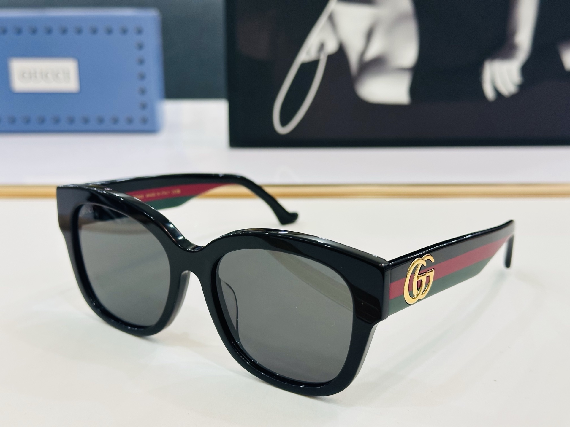 🔺GUCC*🔻 古家GG1550SK Size：54口18-145 女士款 搭配镜框🔝🔝K时尚靓丽 个性