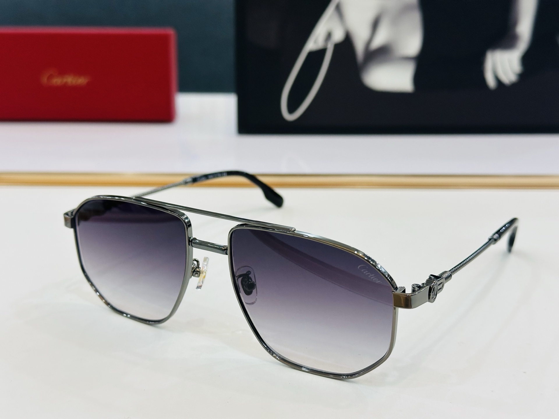 Cartie* 卡家 太阳镜 CT0535 Size：58口16-145 电镀工艺精湛气质十足！Z男女同
