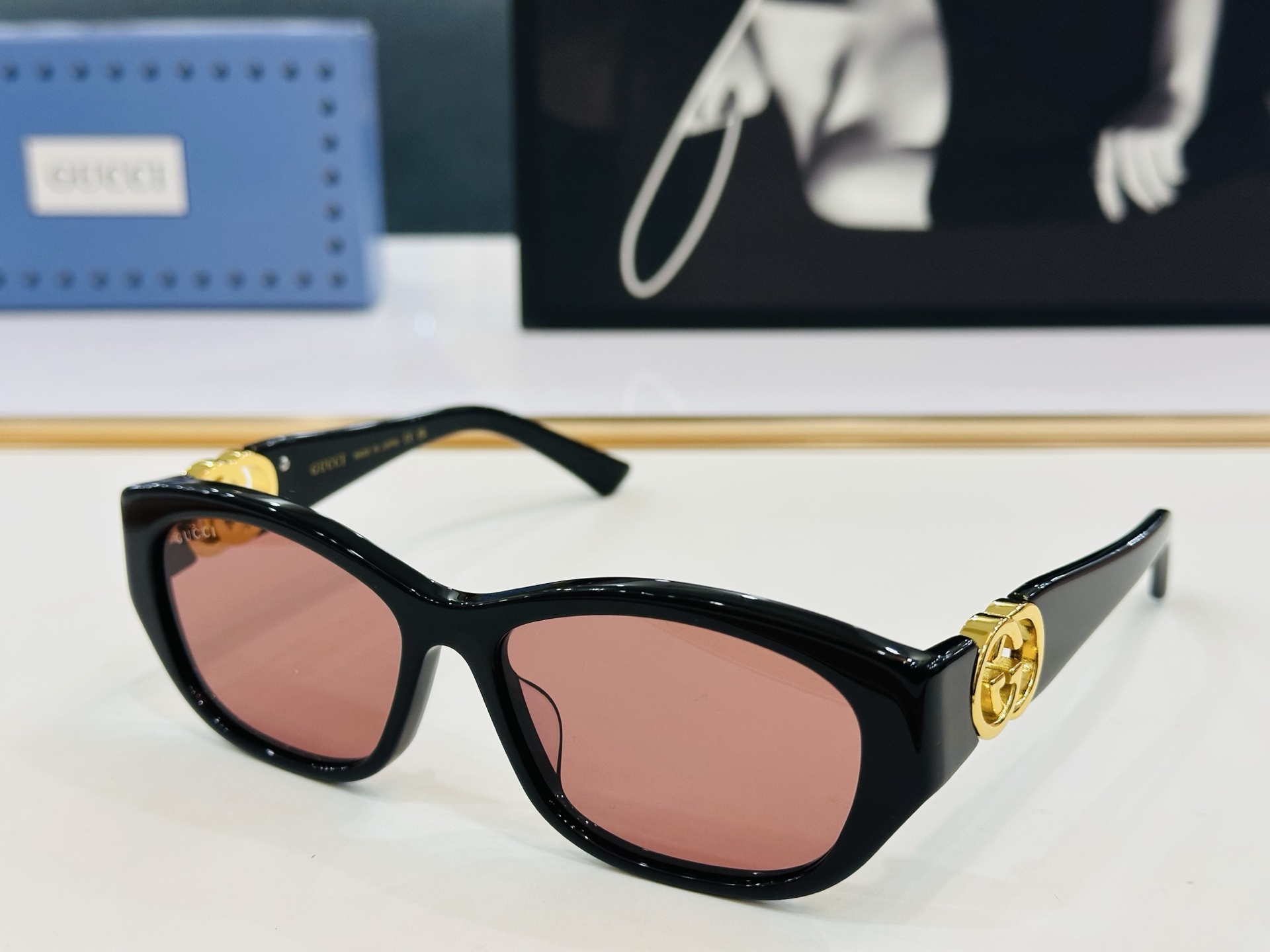 🔺GUCC*🔻 古家GG1826S Size：56口26-140  女士款 搭配镜框🔝🔝C时尚靓丽 个性