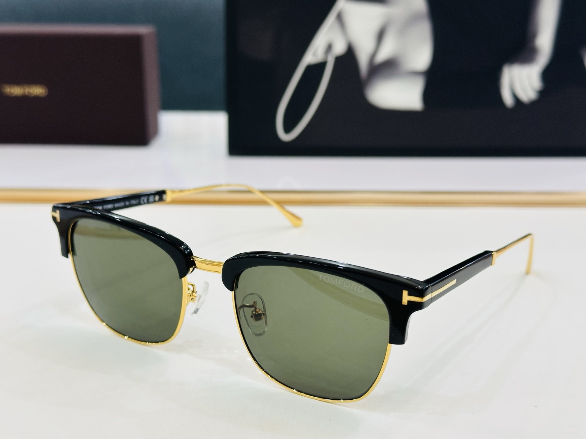 TOM FOR* 汤姆家 FT5590-B Size：58口20-145 板材太阳镜 C酷帅眼镜男女同款