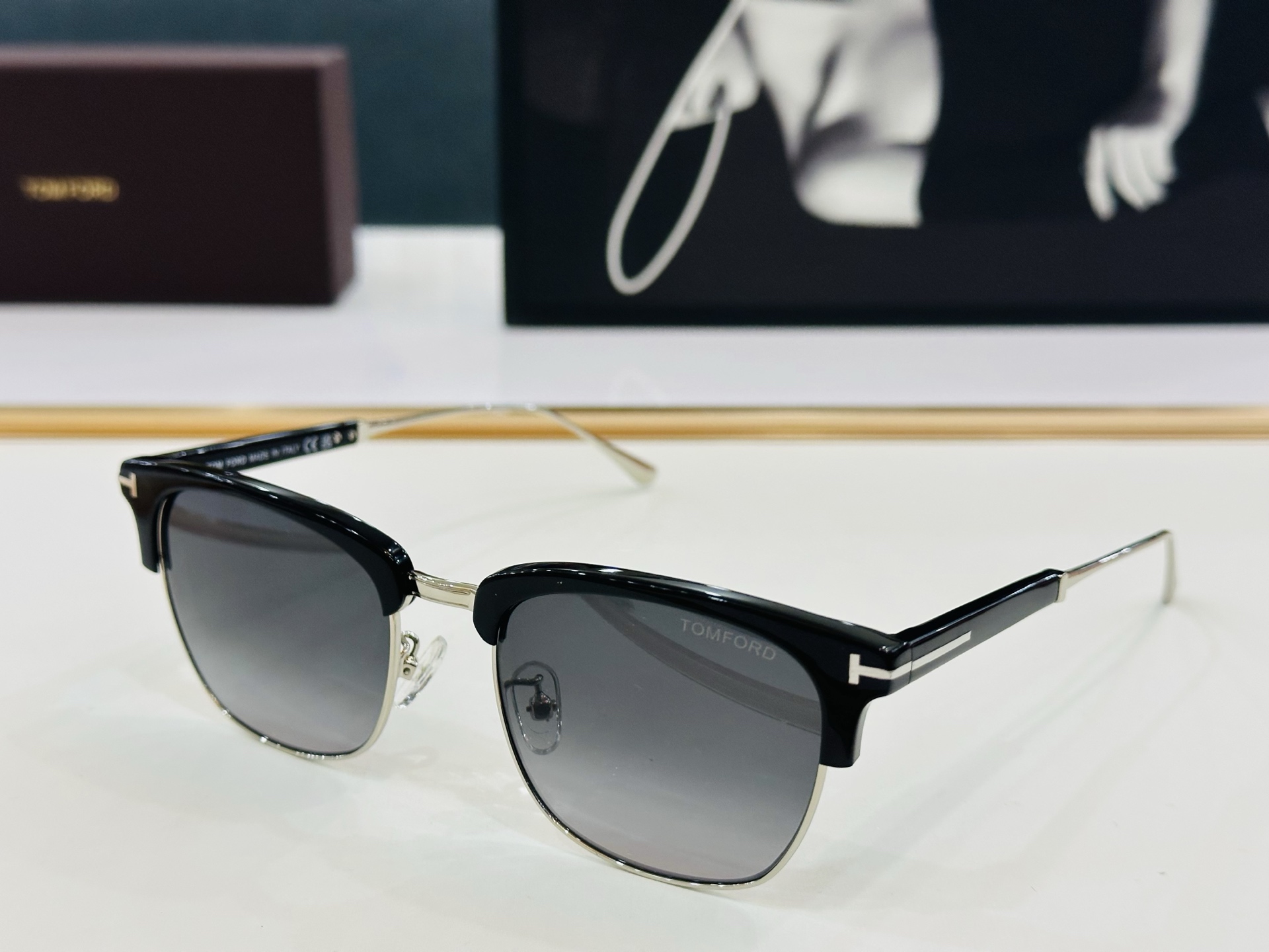 TOM FOR* 汤姆家 FT5590-B Size：58口20-145 板材太阳镜 C酷帅眼镜男女同款