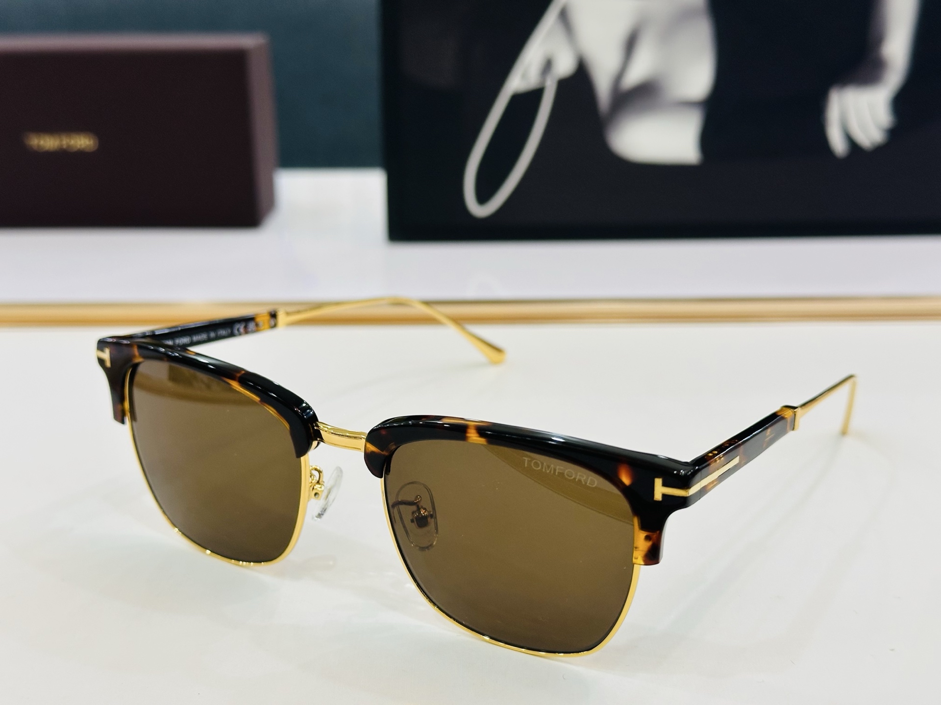 TOM FOR* 汤姆家 FT5590-B Size：58口20-145 板材太阳镜 C酷帅眼镜男女同款