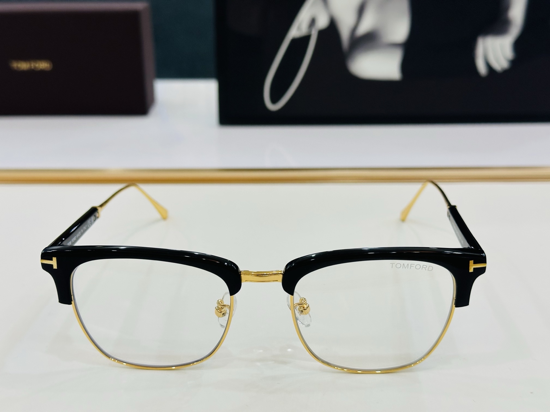 TOM FOR* 汤姆家 FT5590-B Size：58口20-145 C酷帅眼镜男女同款 经典大气 