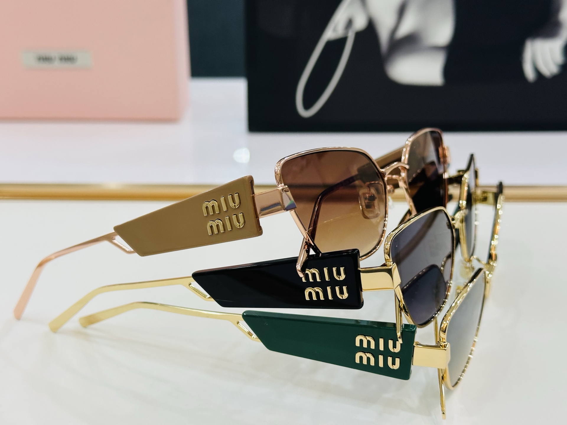 谬家 MU65WS Size：58口19-145 女士太阳眼镜 玫瑰玫瑰 高档 L时尚墨镜潮人强强太阳镜