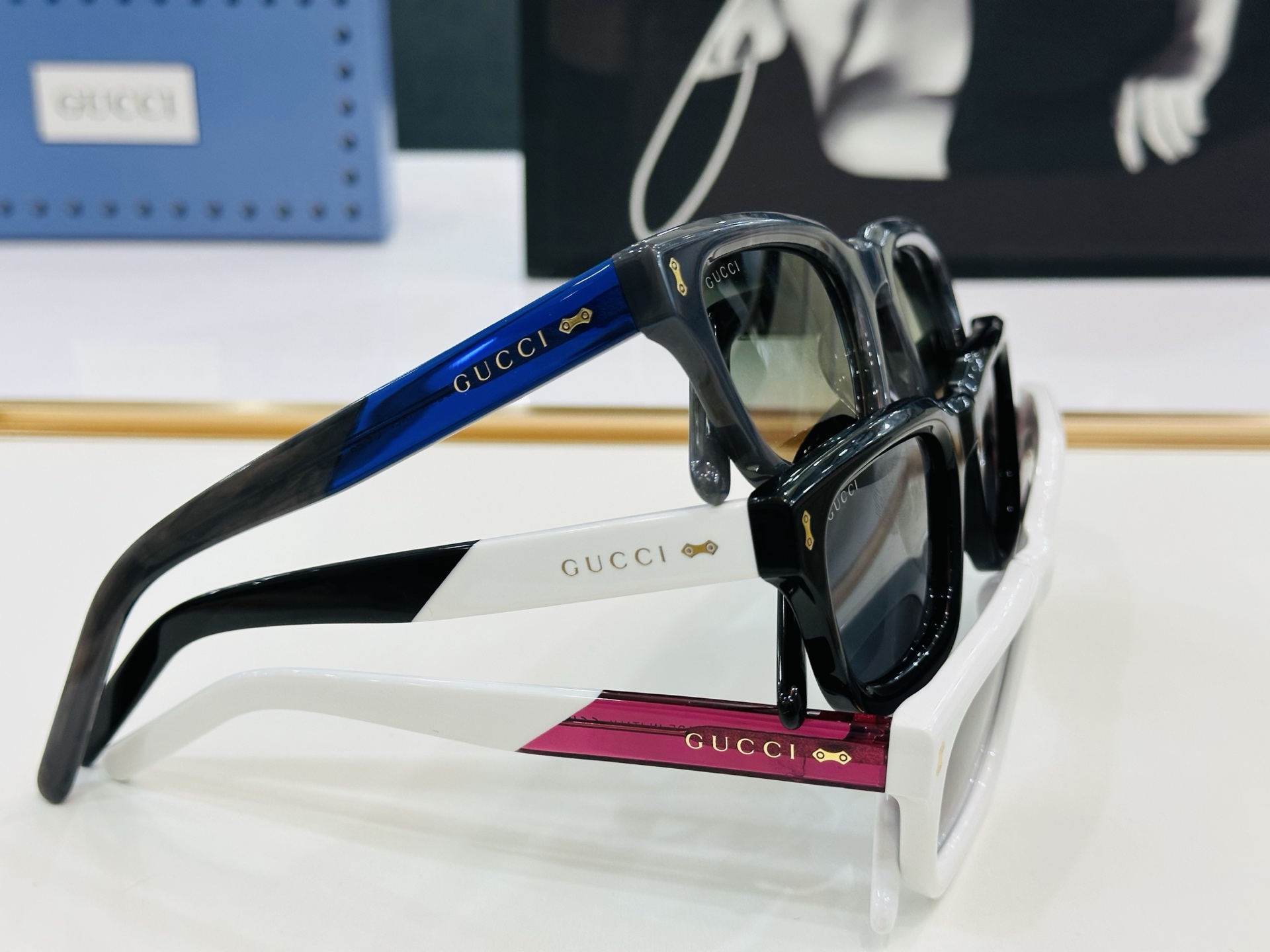 🔺GUCC*🔻 古家GG1524S Size：52口22-145 女士款 搭配镜框🔝🔝K时尚靓丽 个性十