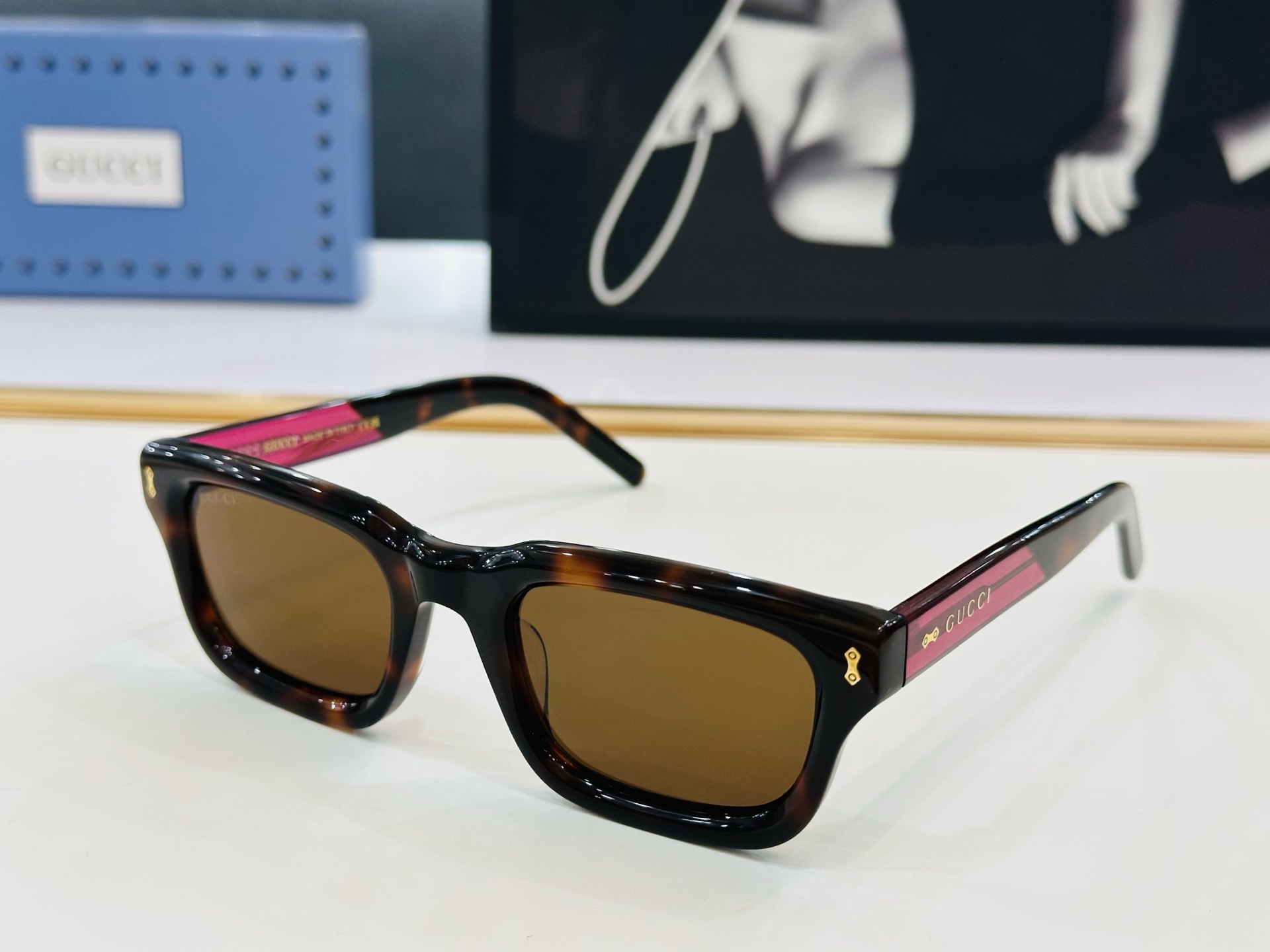 🔺GUCC*🔻 古家GG1524S Size：52口22-145 女士款 搭配镜框🔝🔝K时尚靓丽 个性十