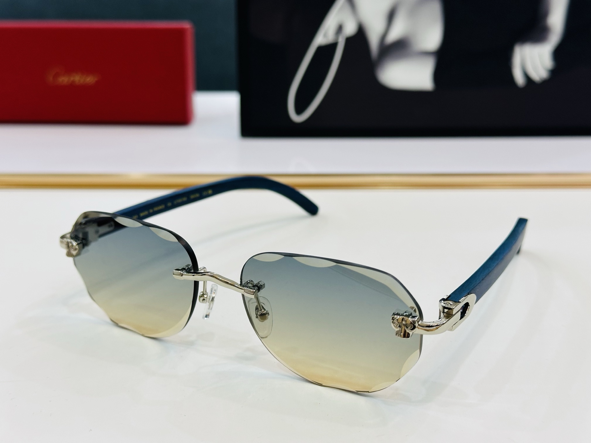 🆕 原版Cartie* 卡家 官网经典款 太阳镜 CT0610S Size：57口18-143   电镀