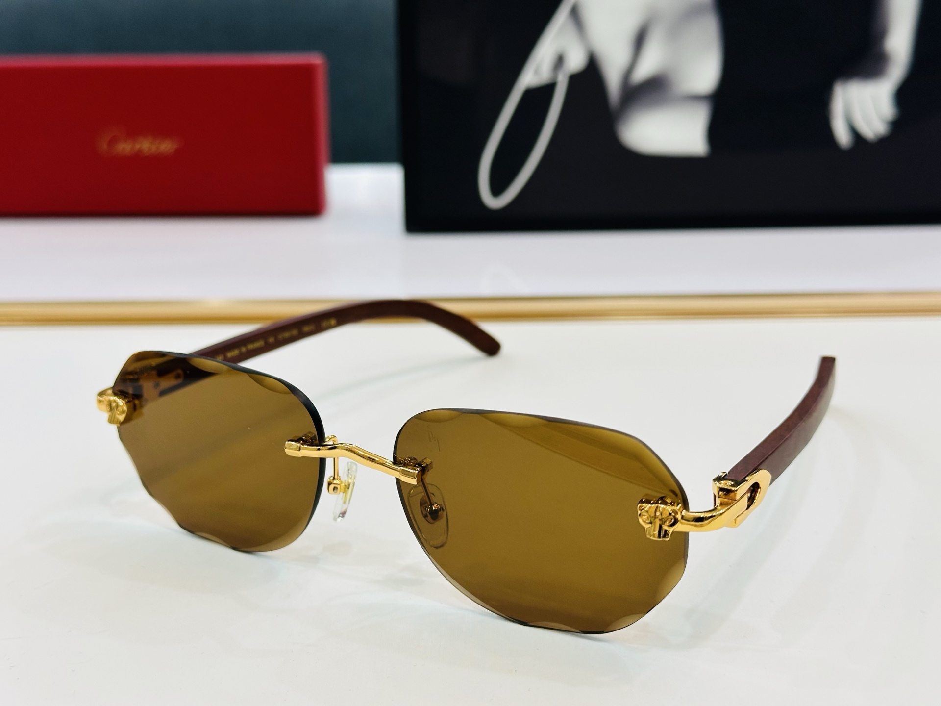 🆕 原版Cartie* 卡家 官网经典款 太阳镜 CT0610S Size：57口18-143   电镀