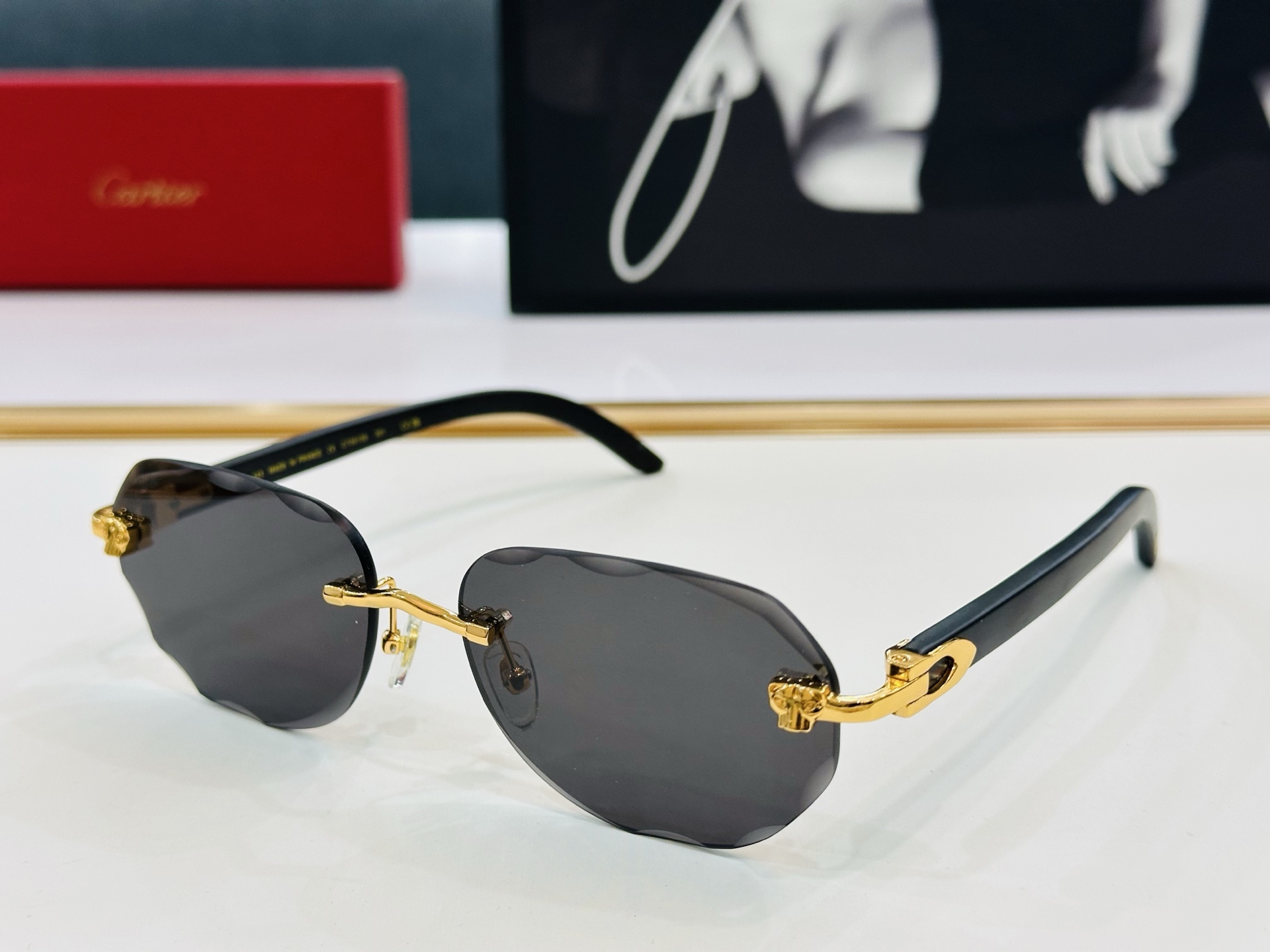 🆕 原版Cartie* 卡家 官网经典款 太阳镜 CT0610S Size：57口18-143   电镀