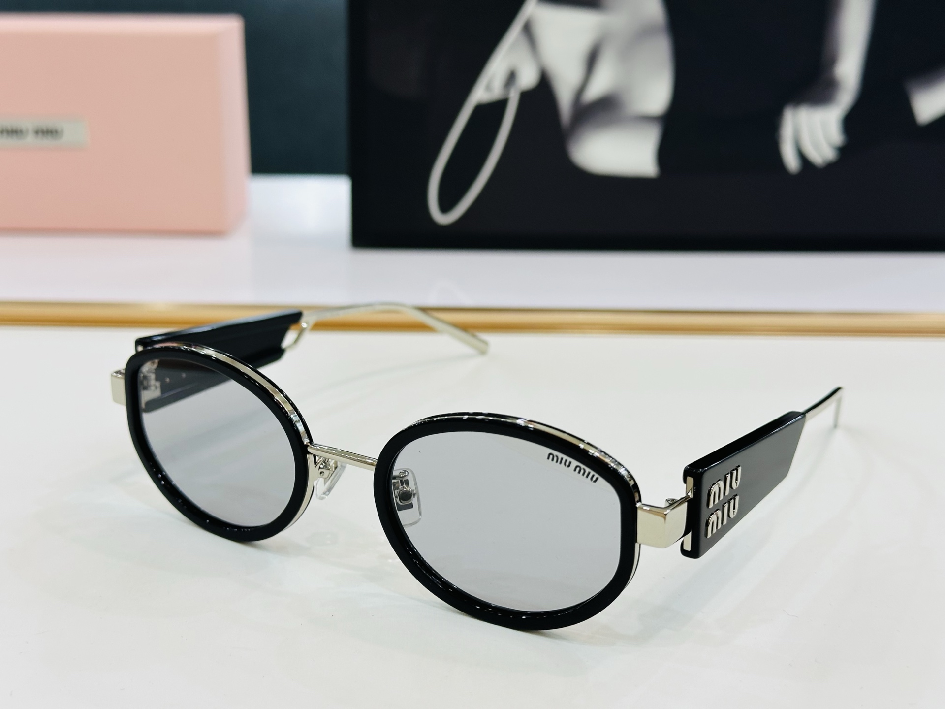 谬家 SMU63WS Size：51口23-145 女士太阳眼镜 玫瑰玫瑰 高档 L时尚墨镜潮人强强太阳