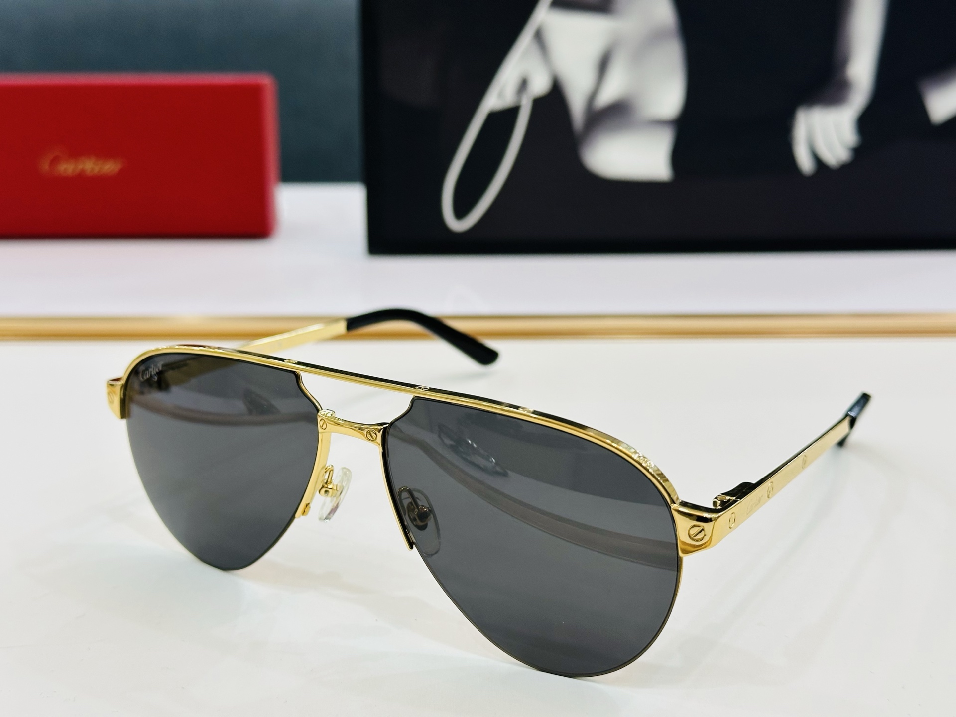 🆕 原版Cartie* 卡家 官网经典款 太阳镜 CT0386S Size：60口15-140 电镀工艺
