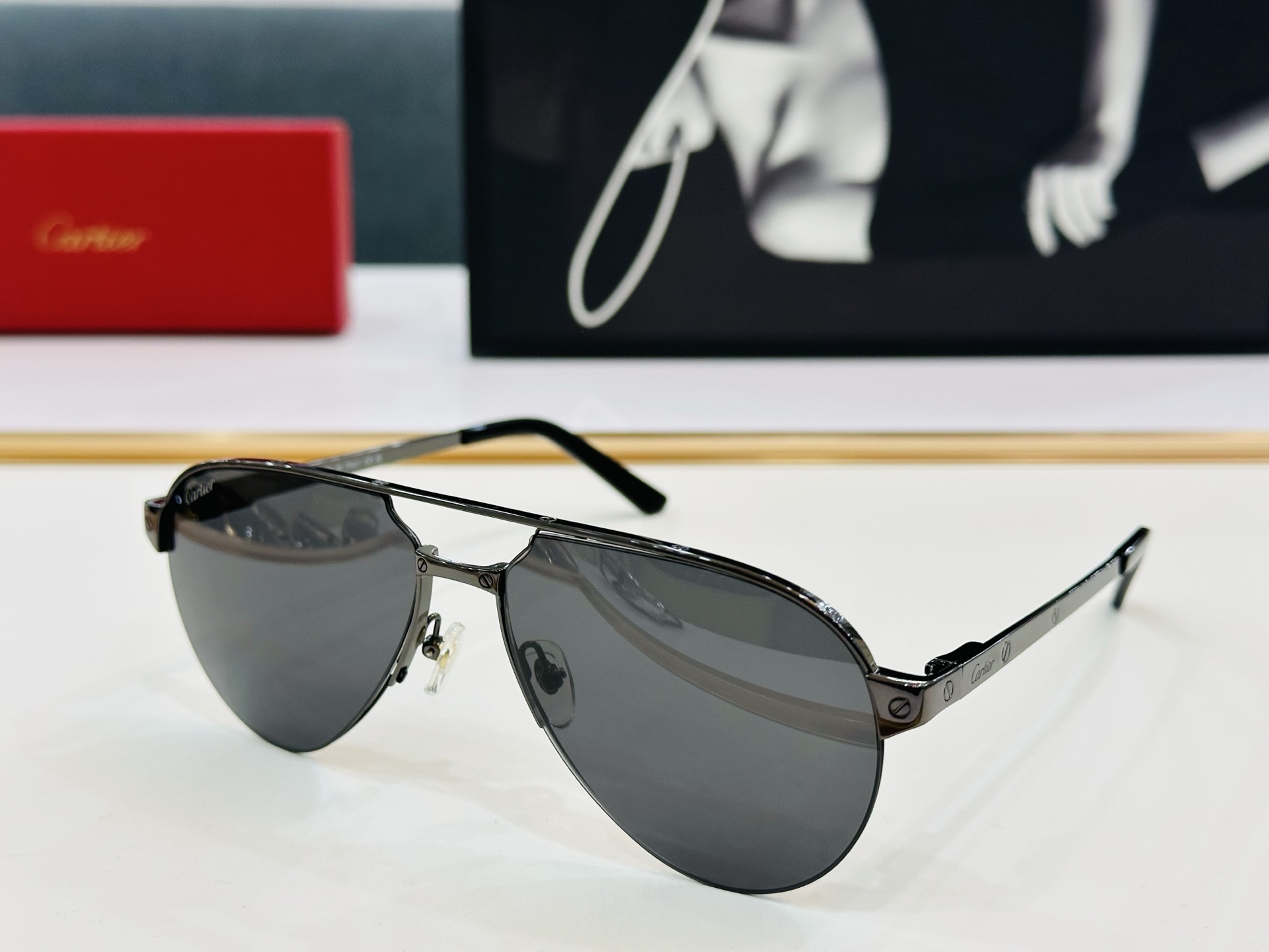 🆕 原版Cartie* 卡家 官网经典款 太阳镜 CT0386S Size：60口15-140 电镀工艺