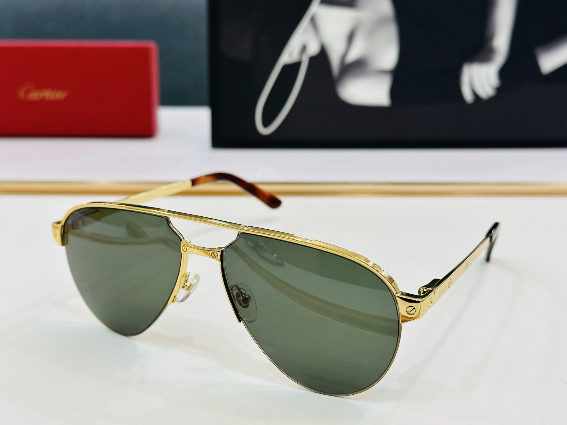 🆕 原版Cartie* 卡家 官网经典款 太阳镜 CT0386S Size：60口15-140 电镀工艺