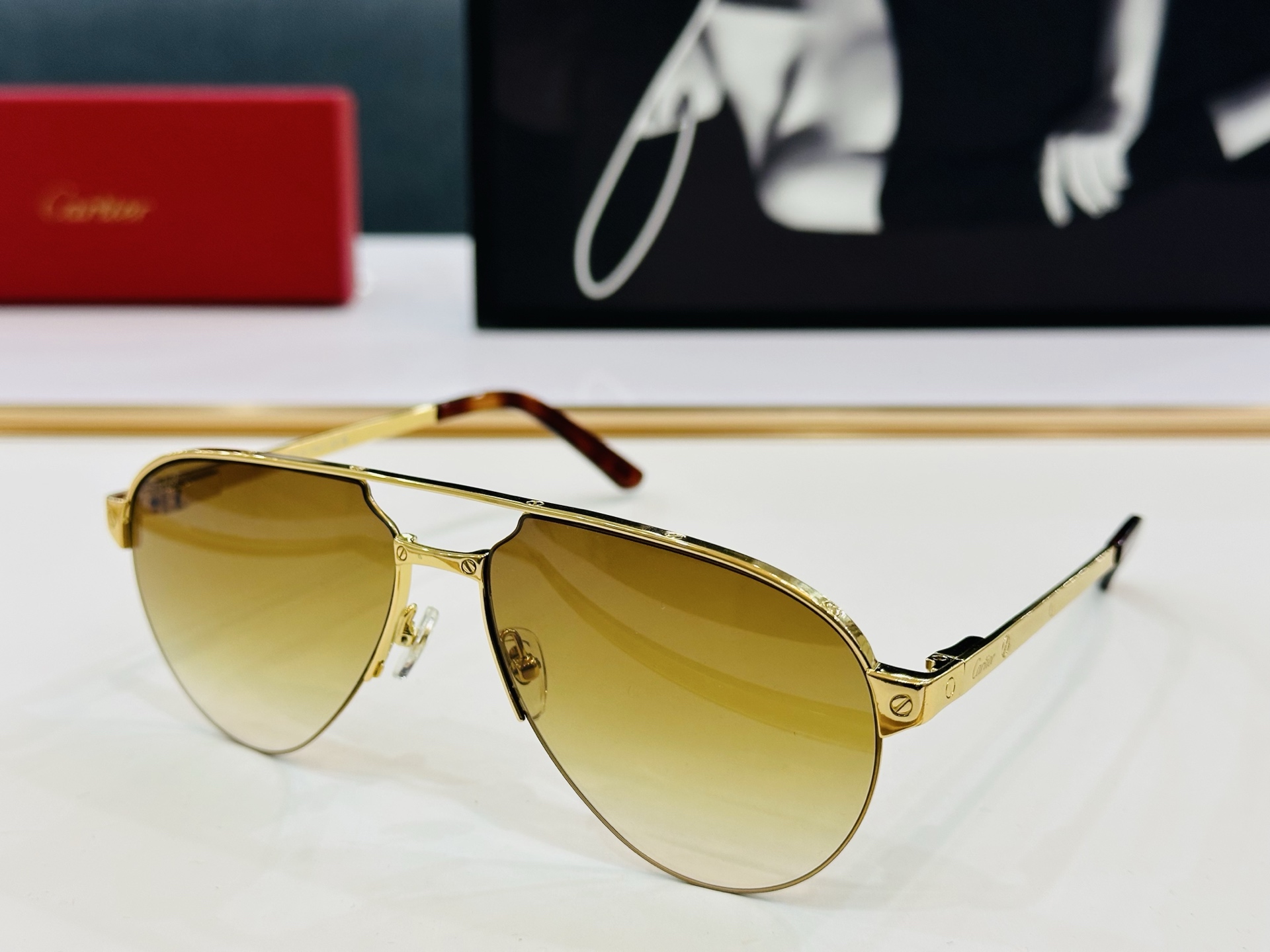🆕 原版Cartie* 卡家 官网经典款 太阳镜 CT0386S Size：60口15-140 电镀工艺