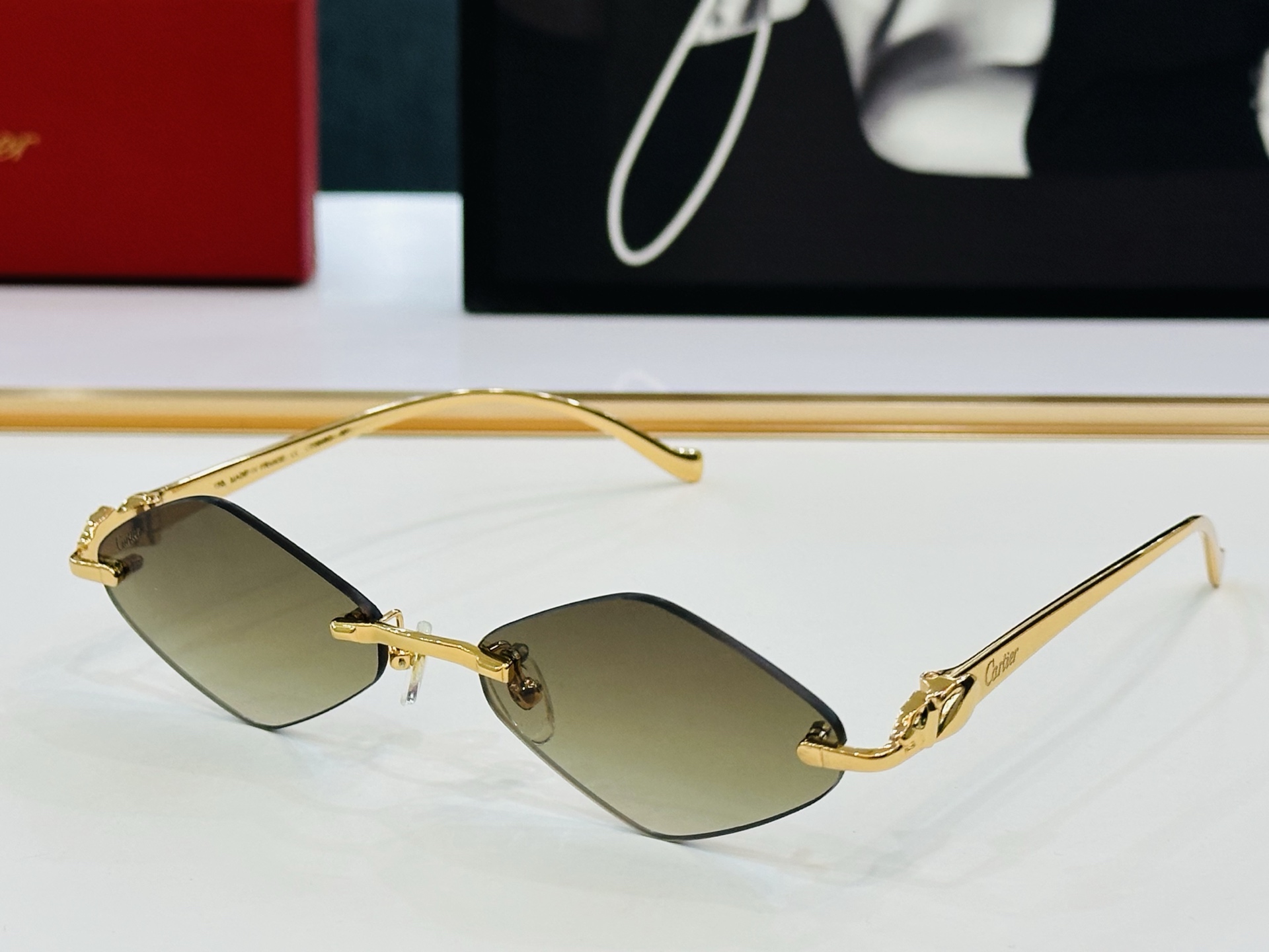 🆕 原版Cartie* 卡家 官网经典款 太阳镜 CT0058O Size：55口18-130 电镀工艺