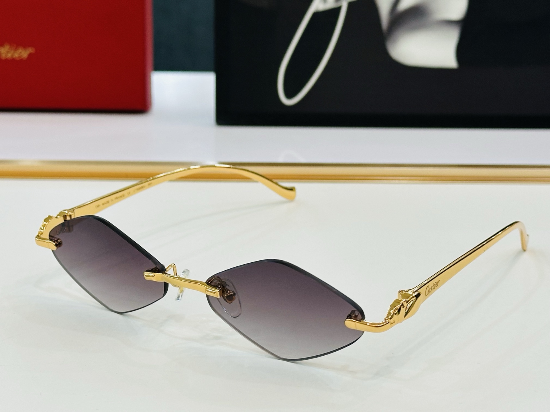 🆕 原版Cartie* 卡家 官网经典款 太阳镜 CT0058O Size：55口18-130 电镀工艺