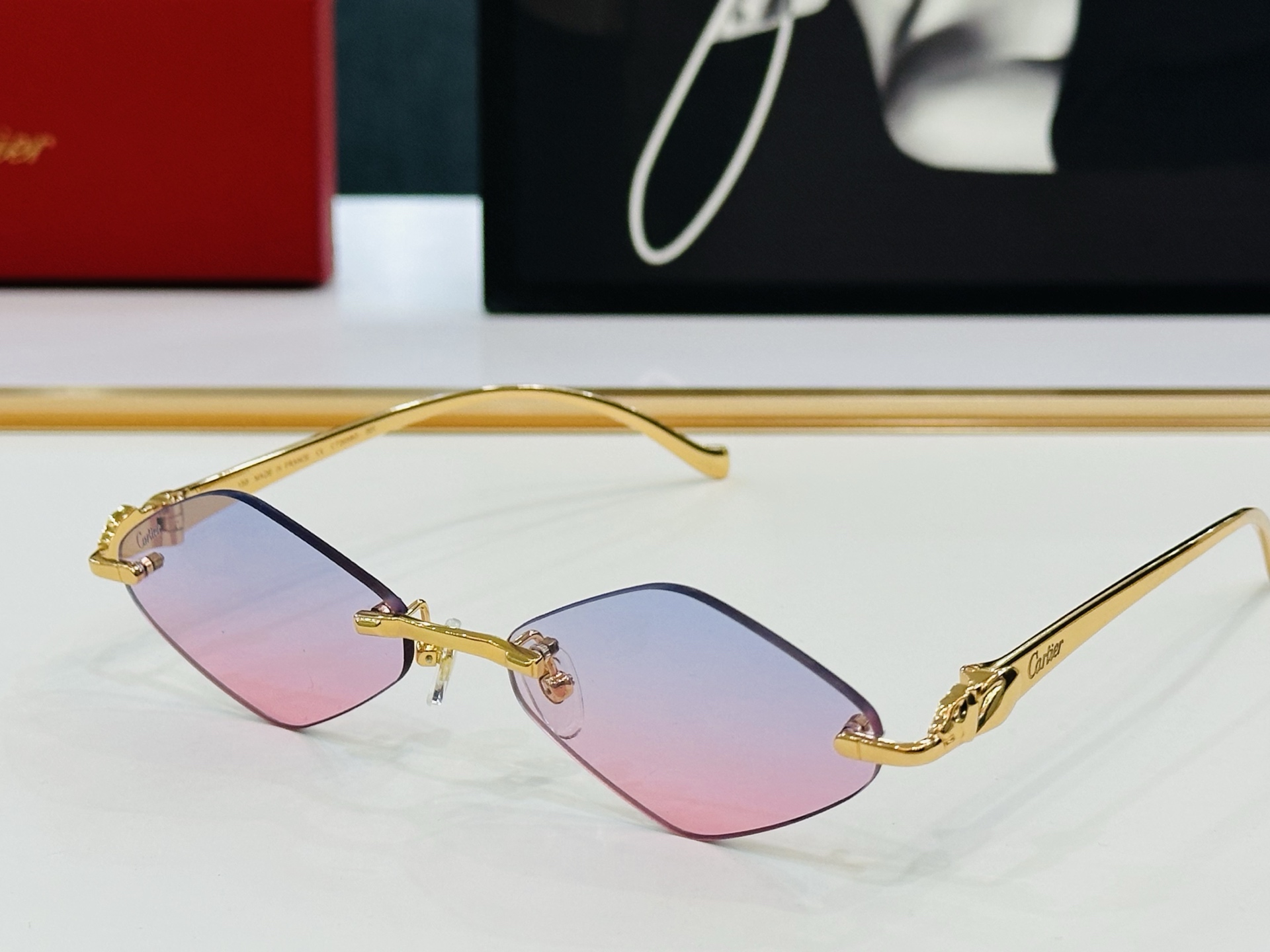 🆕 原版Cartie* 卡家 官网经典款 太阳镜 CT0058O Size：55口18-130 电镀工艺