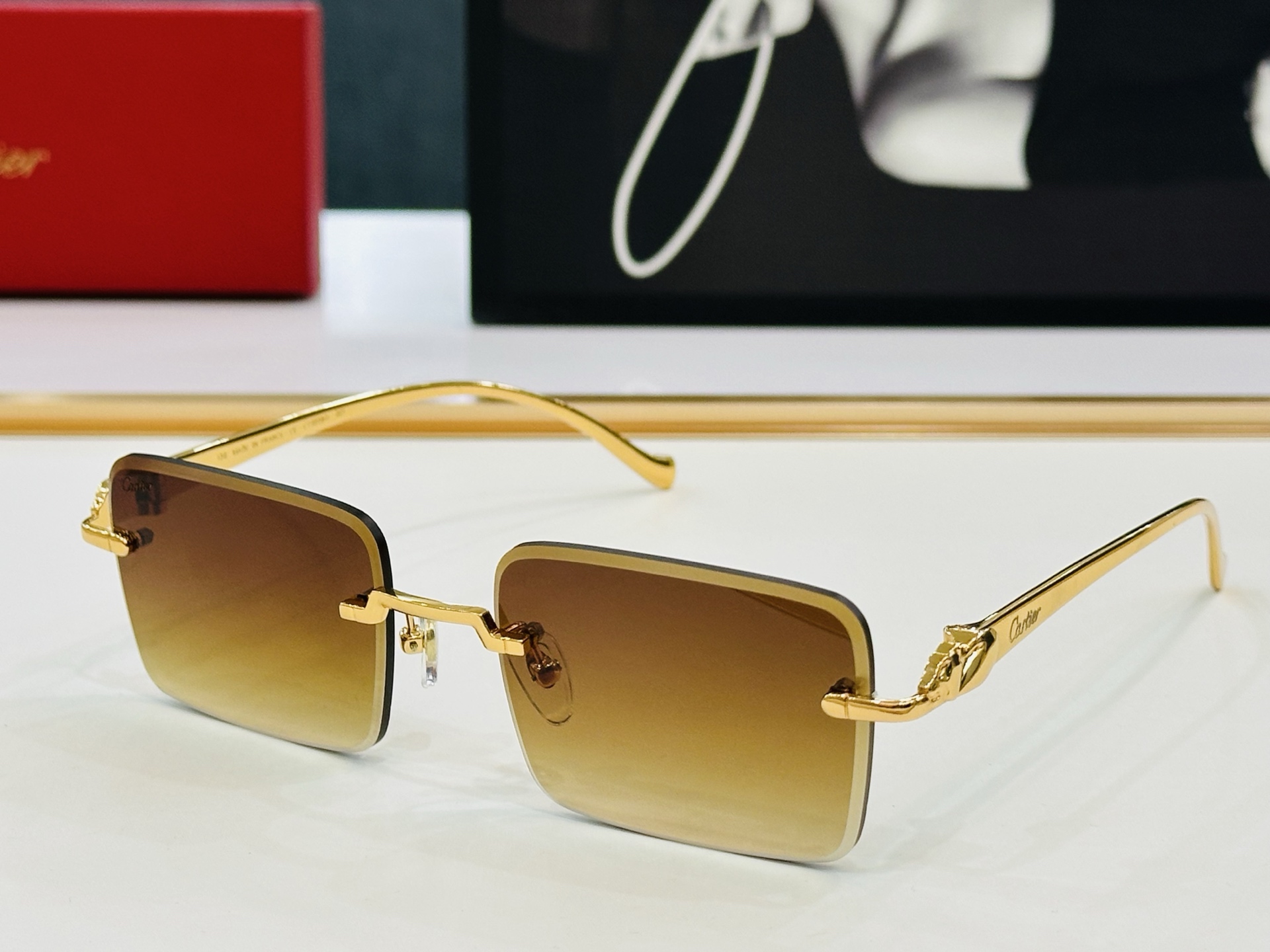 🆕 原版Cartie* 卡家 官网经典款 太阳镜 CT0058O Size：55口19-130 电镀工艺