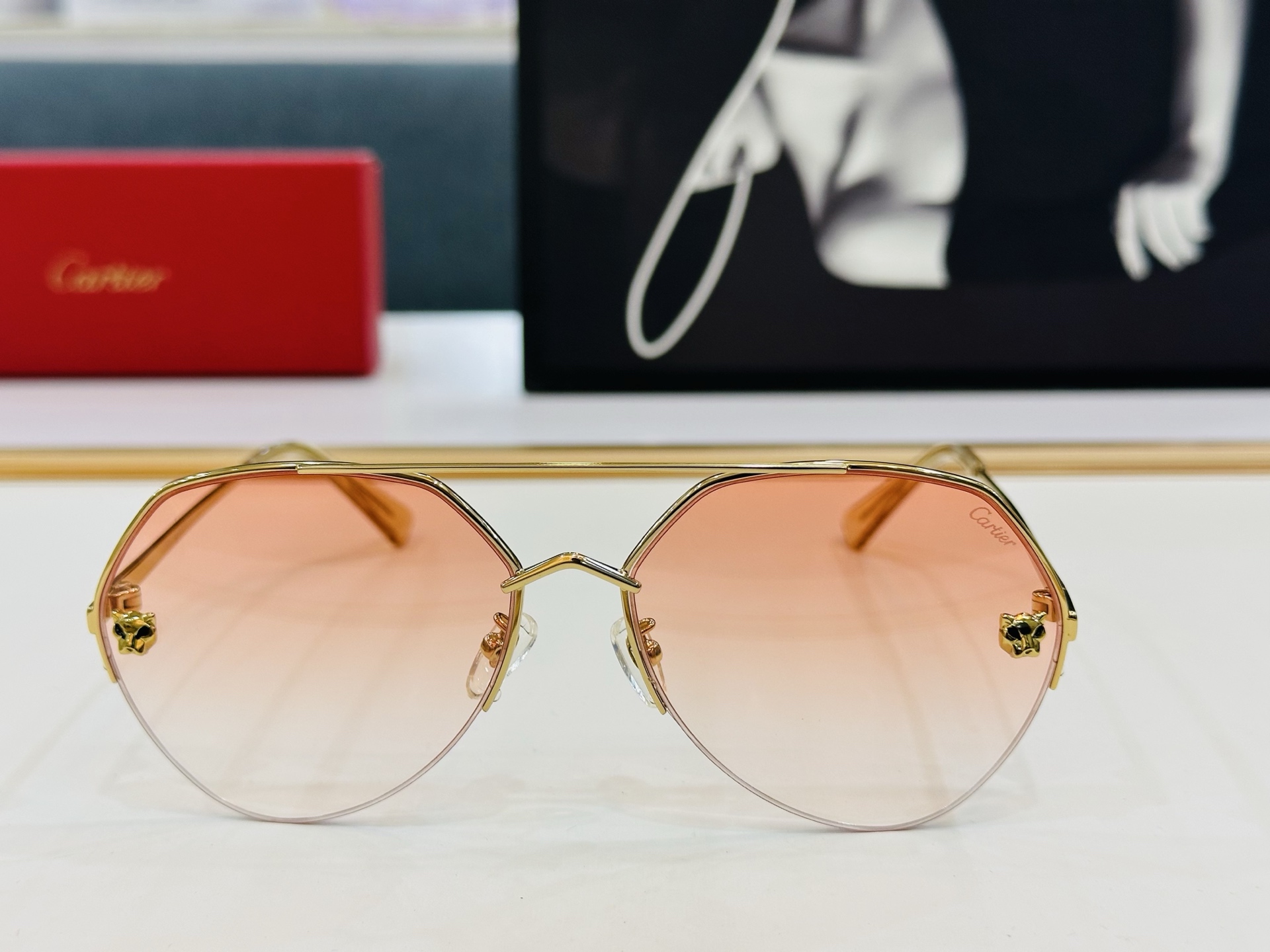 Cartier-卡家 ✨CT0355S Size：64口15-140 不挑脸型 简约大气 时尚休闲 👌👃