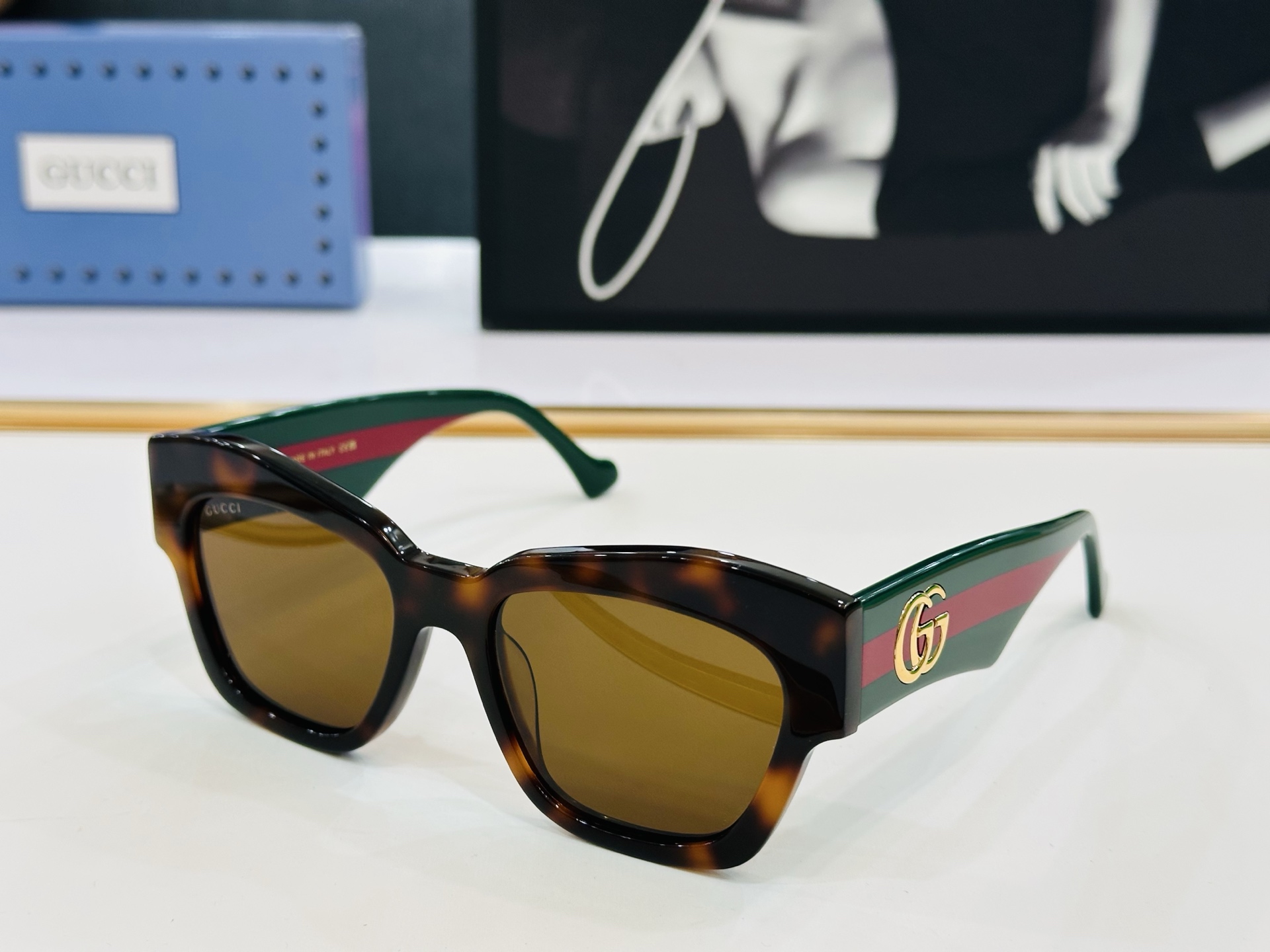 🔺GUCC*🔻 古家GG1422S Size：54口19-145 女士款 搭配镜框🔝🔝b时尚靓丽 个性十