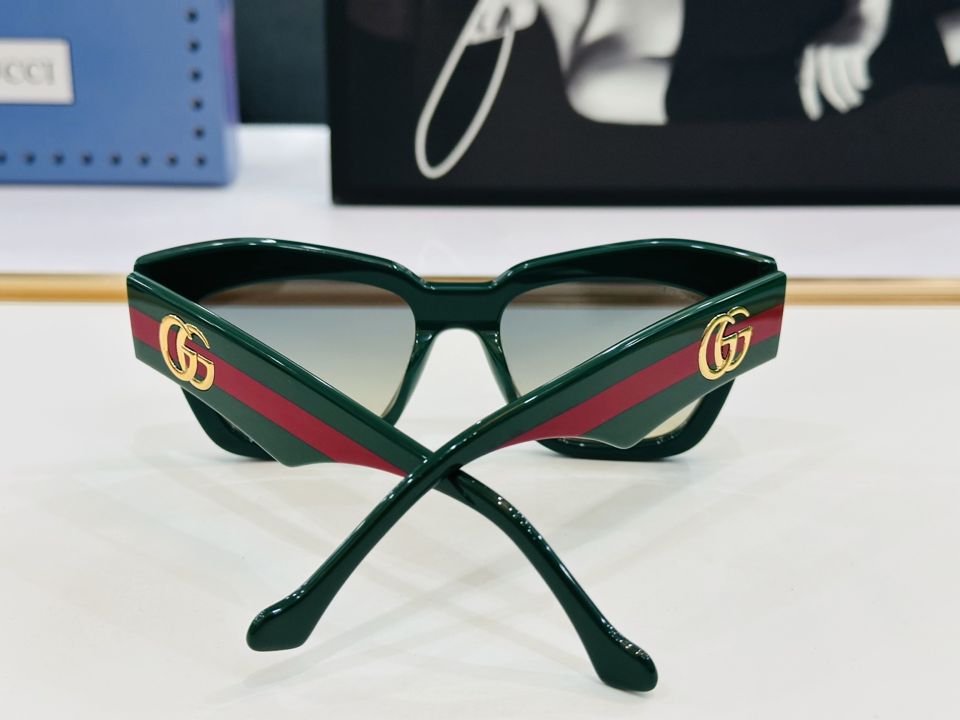 🔺GUCC*🔻 古家GG1422S Size：54口19-145 女士款 搭配镜框🔝🔝b时尚靓丽 个性十