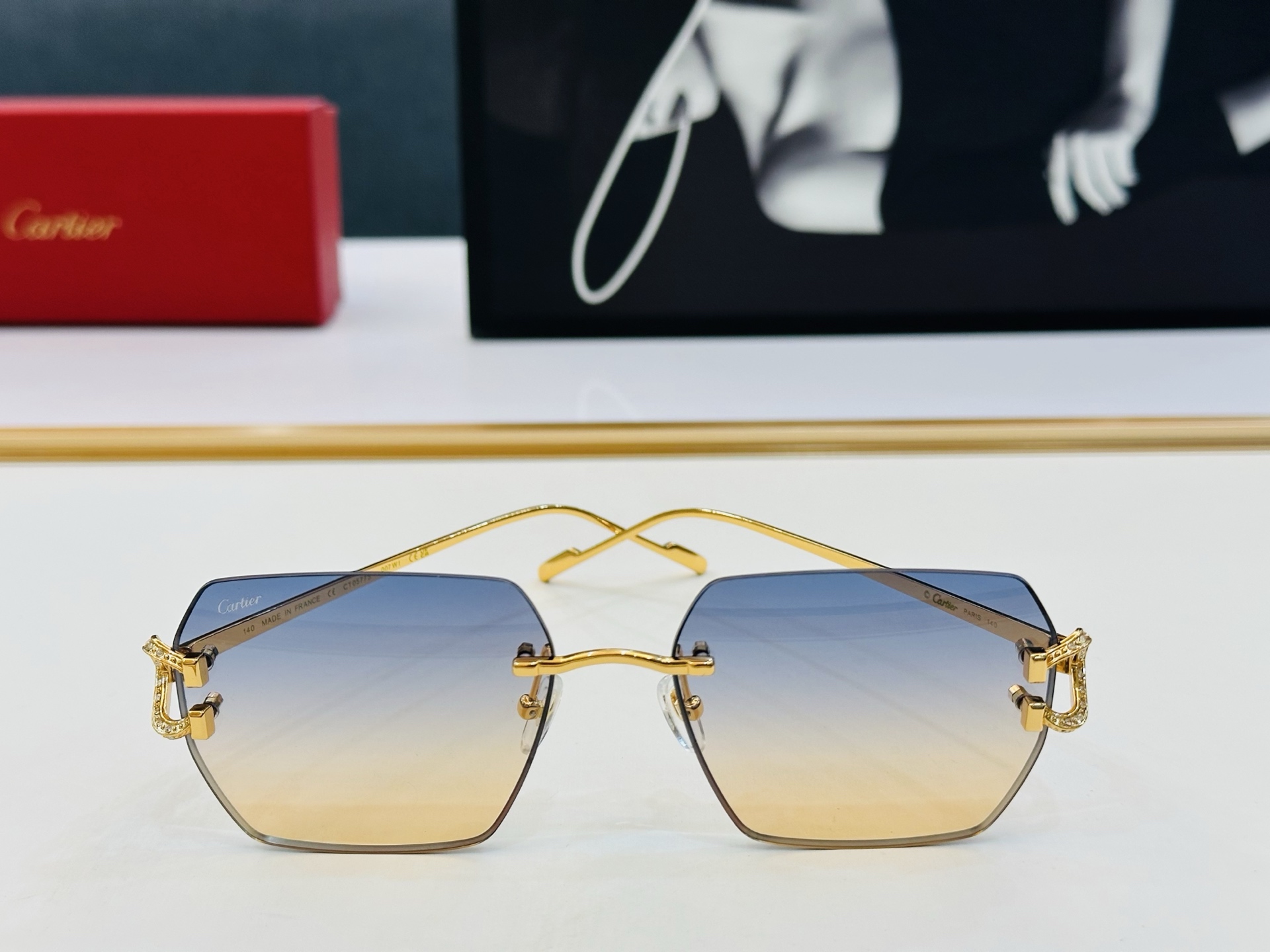 🆕 原版Cartie* 卡家 官网经典款 太阳镜 CT0577S Size：57口19-140 电镀工艺