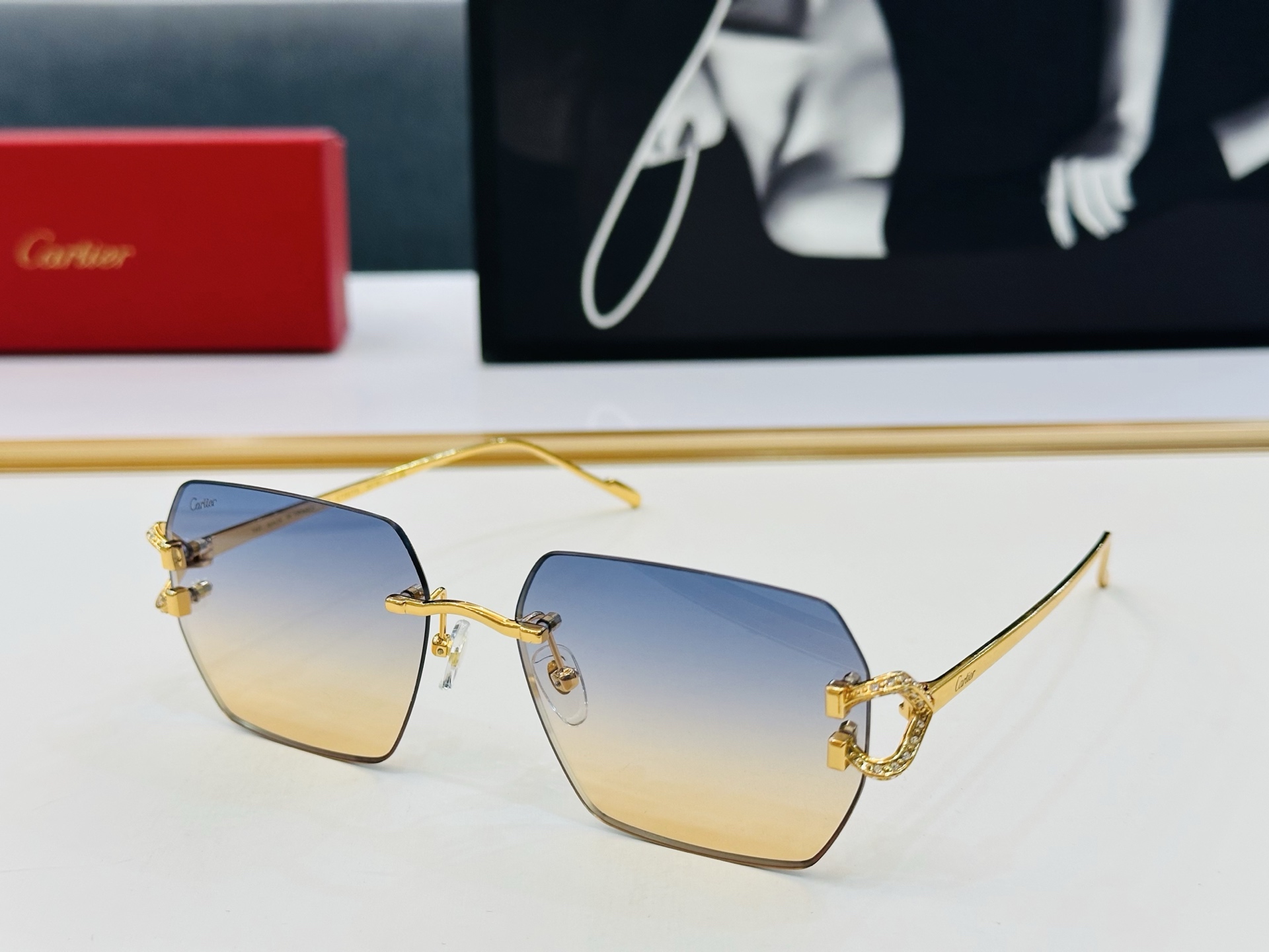 🆕 原版Cartie* 卡家 官网经典款 太阳镜 CT0577S Size：57口19-140 电镀工艺