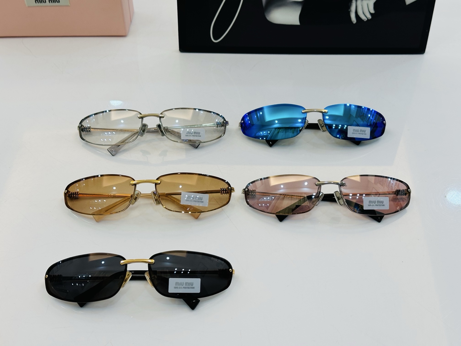 谬家 SMU A50 Size：60口15-130 女士太阳眼镜 镂空型玫瑰玫瑰 高档 B时尚墨镜潮人强