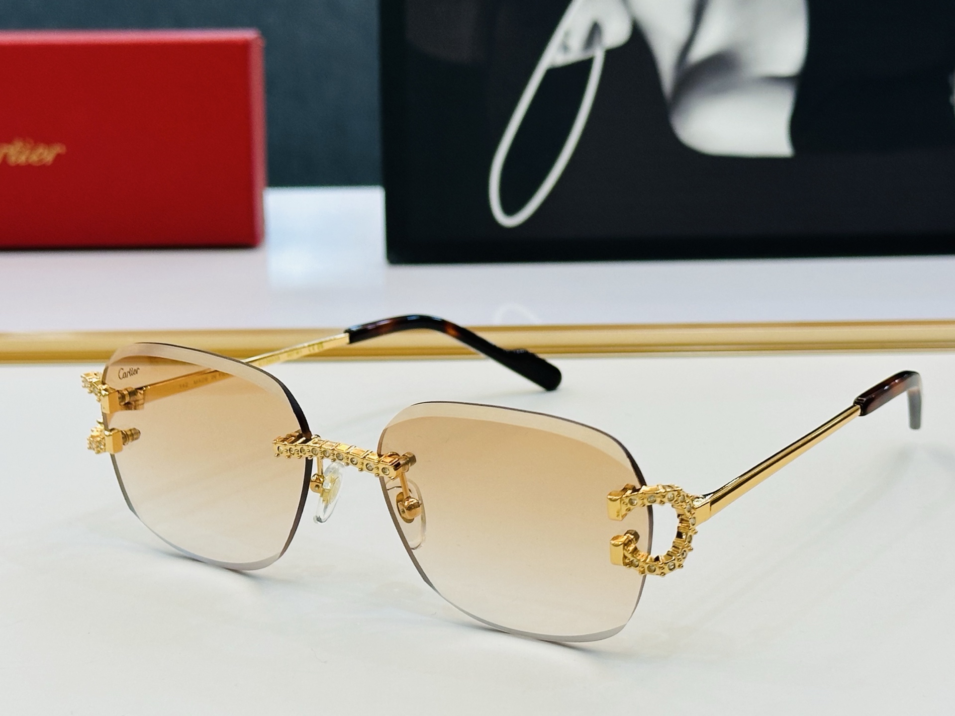 🆕 原版Cartie* 卡家 官网经典款 太阳镜 CT0603S Size：57口20-142  电镀工