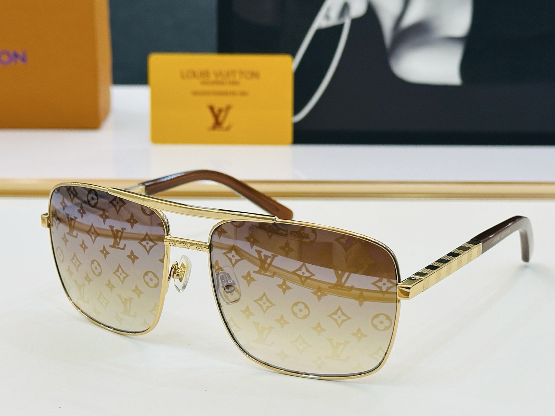🆕🔺LOUIS VUITTO*🔻路易家 Z0259U 金属框架 方形款男款墨镜 size 59口16-1