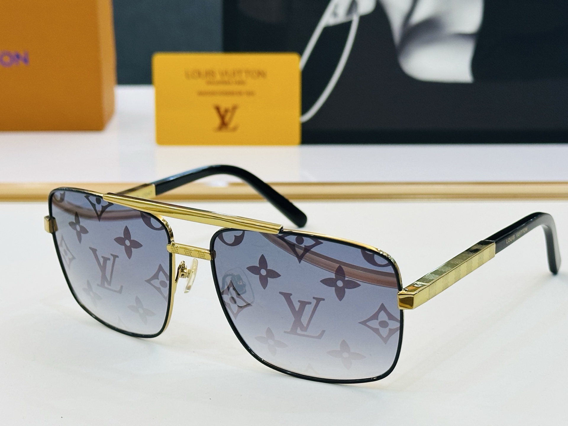 🆕🔺LOUIS VUITTO*🔻路易家 Z0259U 金属框架 方形款男款墨镜 size 59口16-1
