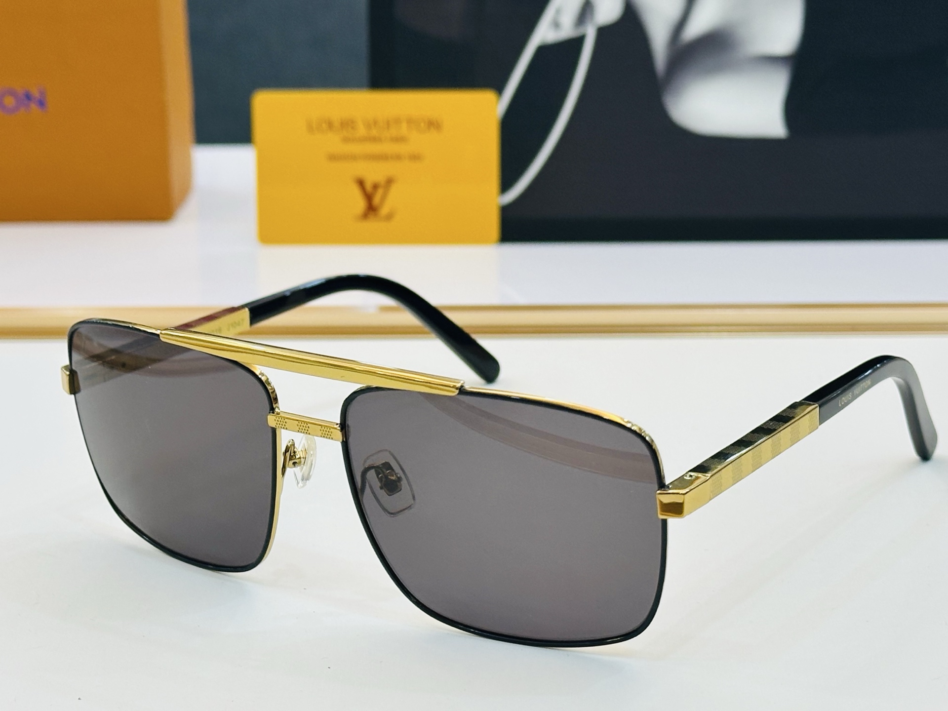 🆕🔺LOUIS VUITTO*🔻路易家 Z0259U 金属框架 方形款男款墨镜 size 59口16-1