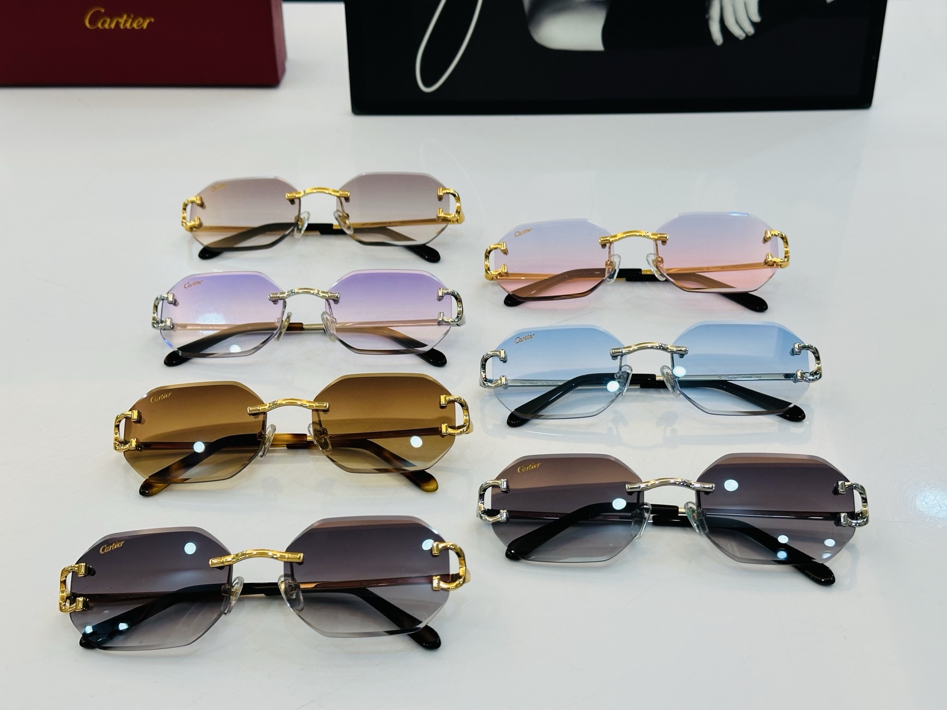 🆕 原版Cartie* 卡家 官网经典款 太阳镜 CT1628 Size：56口17-135  电镀工艺