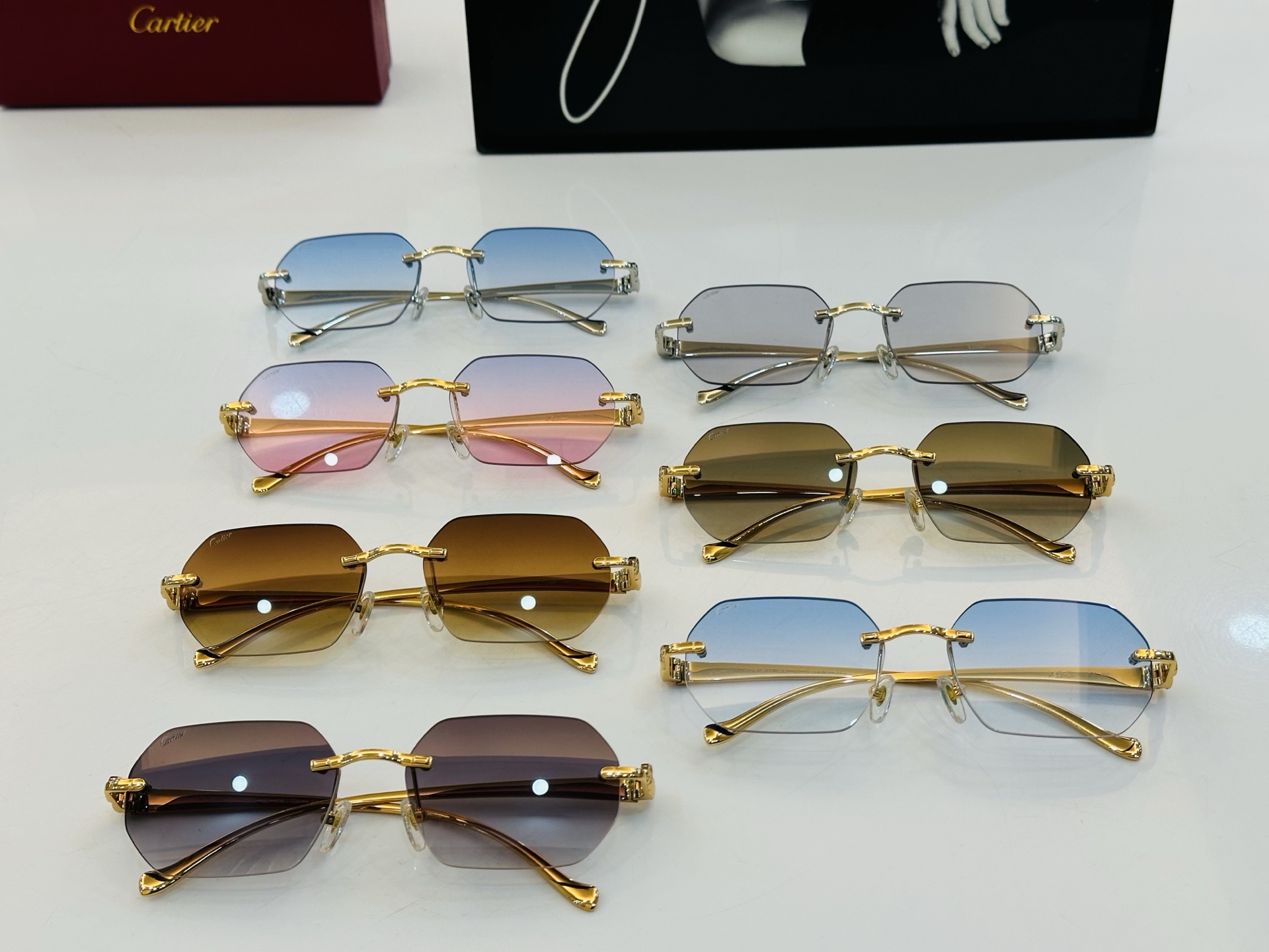 🆕 原版Cartie* 卡家 官网经典款 太阳镜 CT0058O Size：55口18-130 电镀工艺