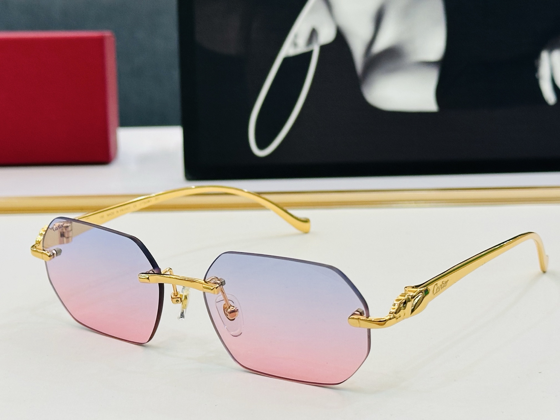 🆕 原版Cartie* 卡家 官网经典款 太阳镜 CT0058O Size：55口18-130 电镀工艺