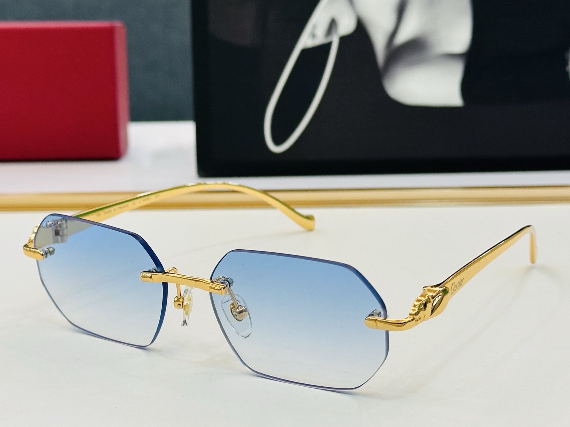 🆕 原版Cartie* 卡家 官网经典款 太阳镜 CT0058O Size：55口18-130 电镀工艺