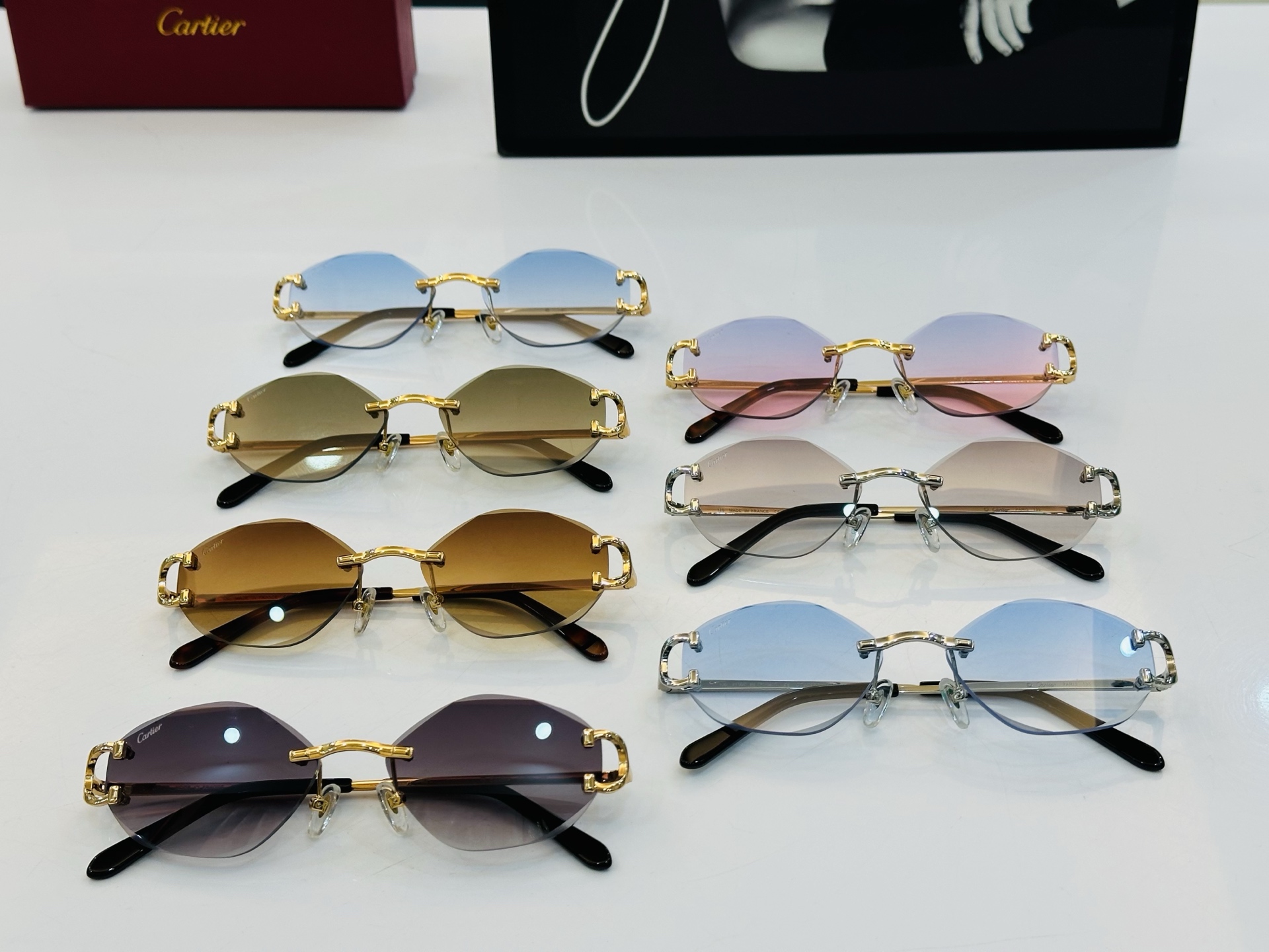 🆕 原版Cartie* 卡家 官网经典款 太阳镜 CT0092 Size：55口18-135  电镀工艺
